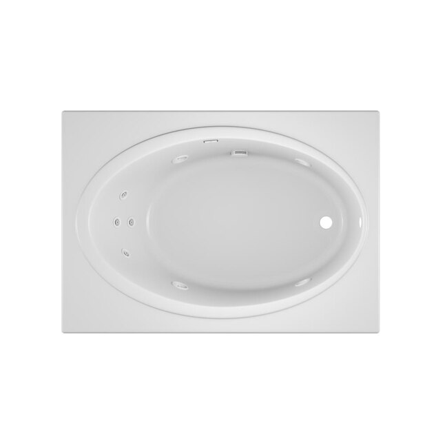 NOVA 60 in. x 42 in. Acrylic Right-Hand Drain Rectangular Drop-In Whirlpool Bathtub with Heater in White NOVA 60 in. x 42 in. Acrylic Right-Hand Drain Rectangular Drop-In Whirlpool Bathtub with Heater in White