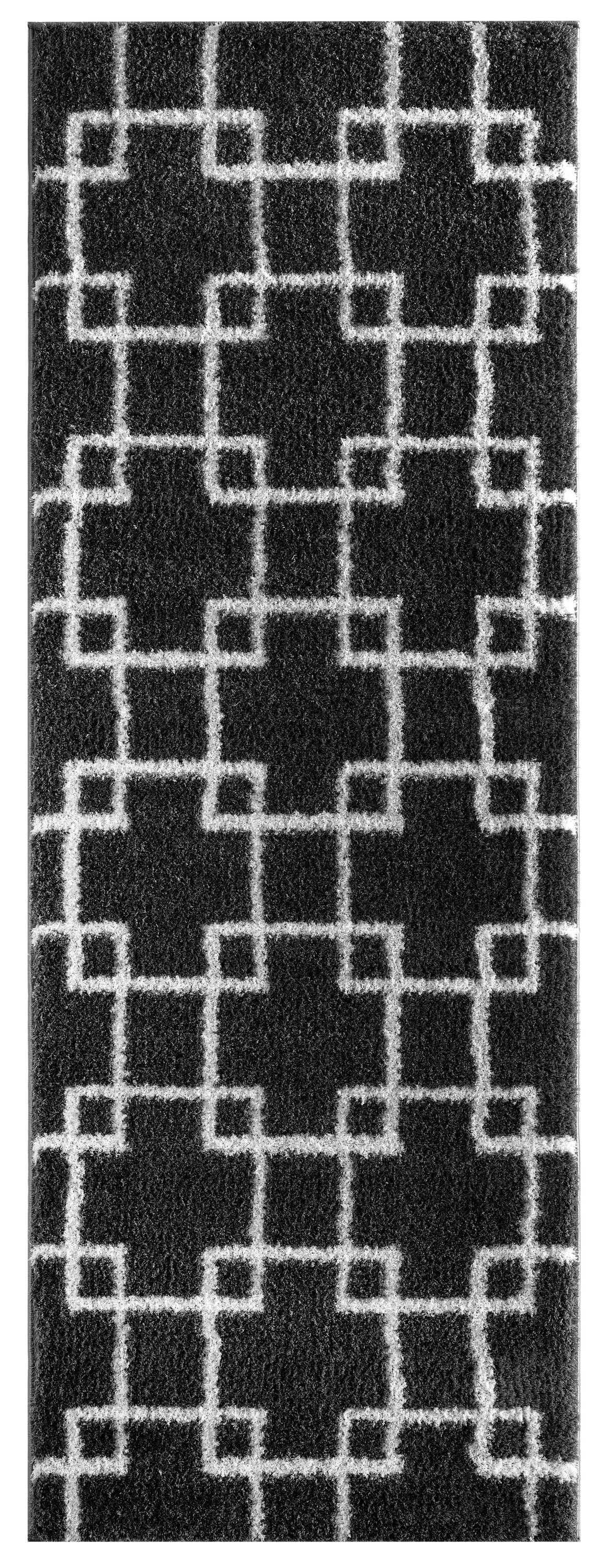United Weavers Of America 1840 20577 28E Tranquility 3 x 8 (ft) Polyester Smoke Rectangular Indoor Geometric Mid-Century Modern Runner rug