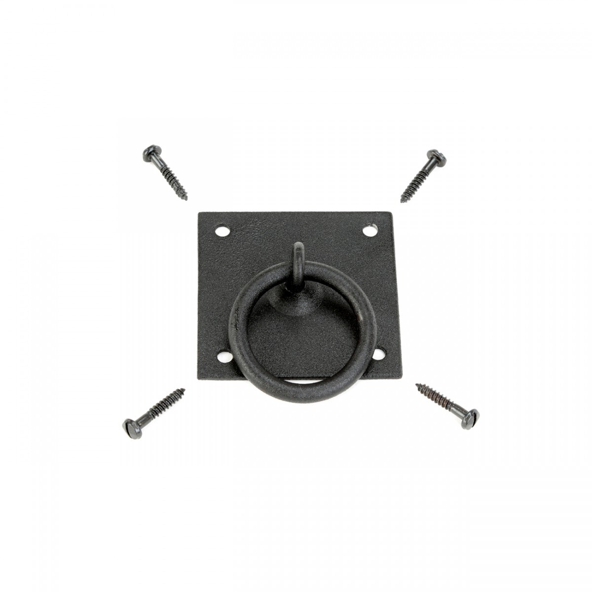 Black Wrought Iron Traditional Cabinet Drawer Pull Handle