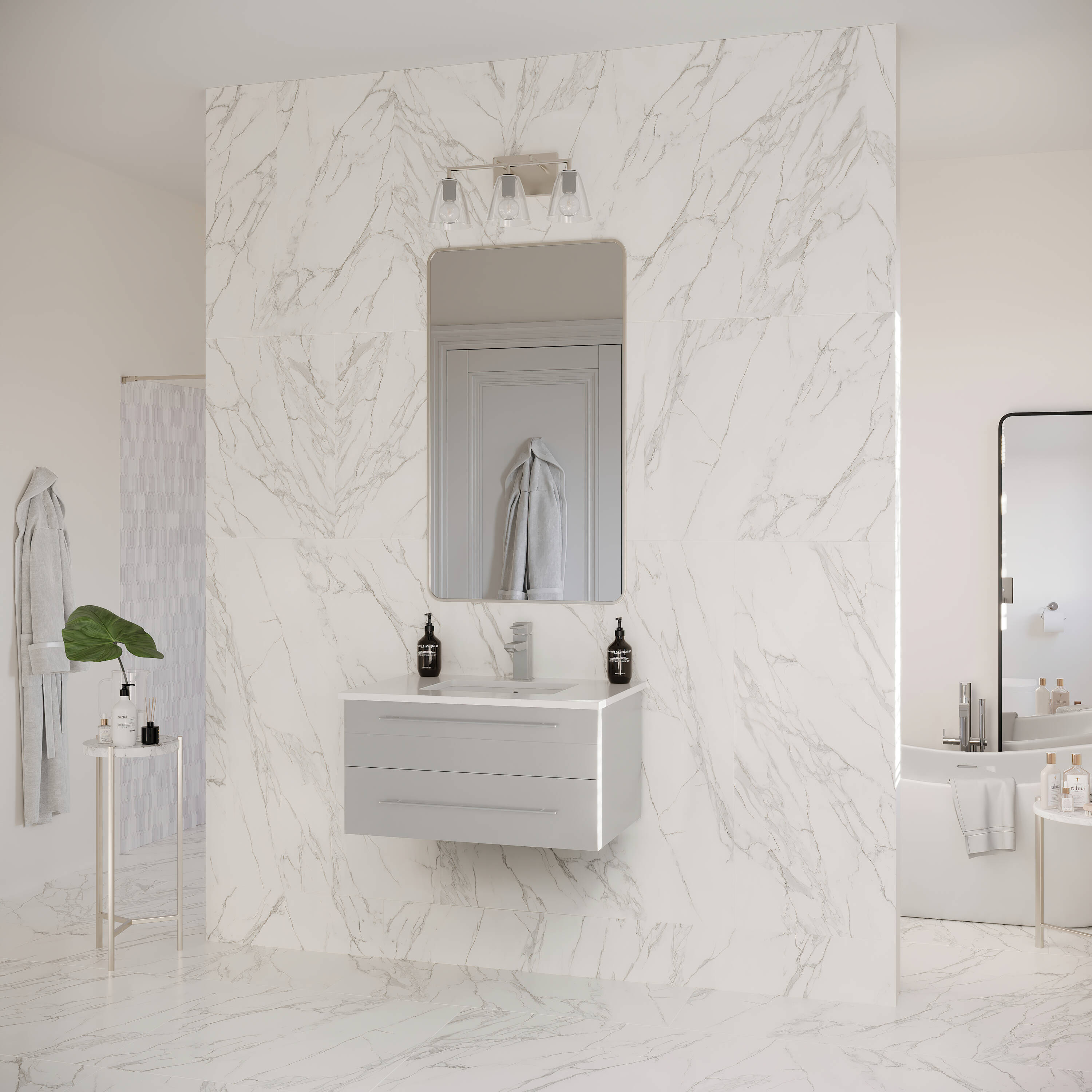 Fresca FCB6130GR-UNS-CWH-U Bath-Vanity-Combo - View #3