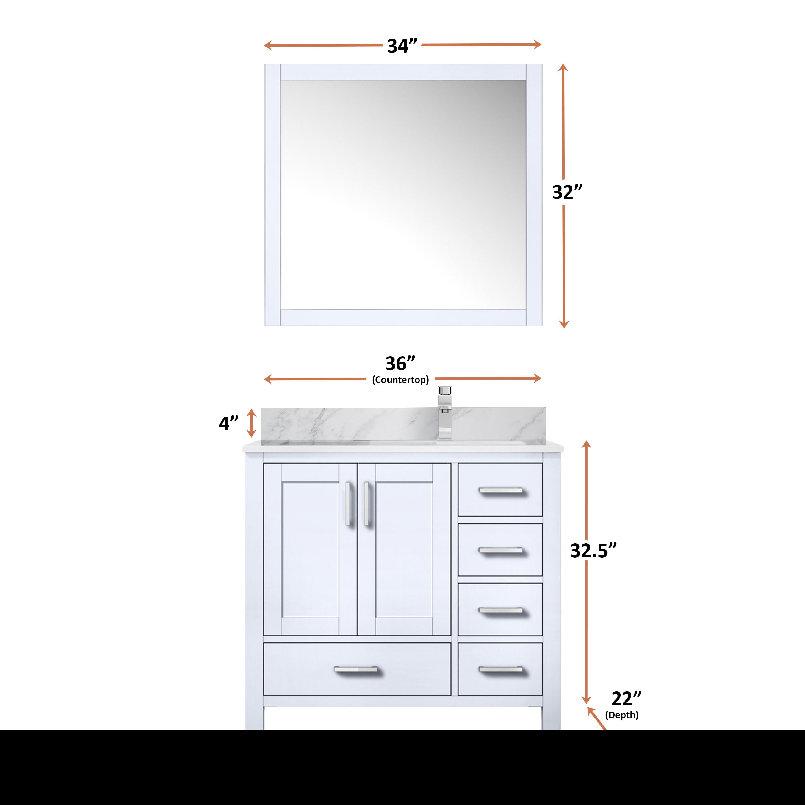 Lexora LJ342236SA00M34R vanities - View #5