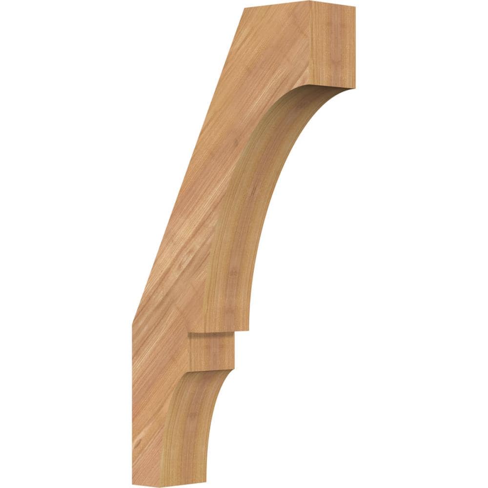 Ekena Millwork BRC04X12X24BOA00SWR 3-1/2-in x 12-in x 24-in Western Red Cedar Unfinished Wood Balboa Smooth Knee Brace