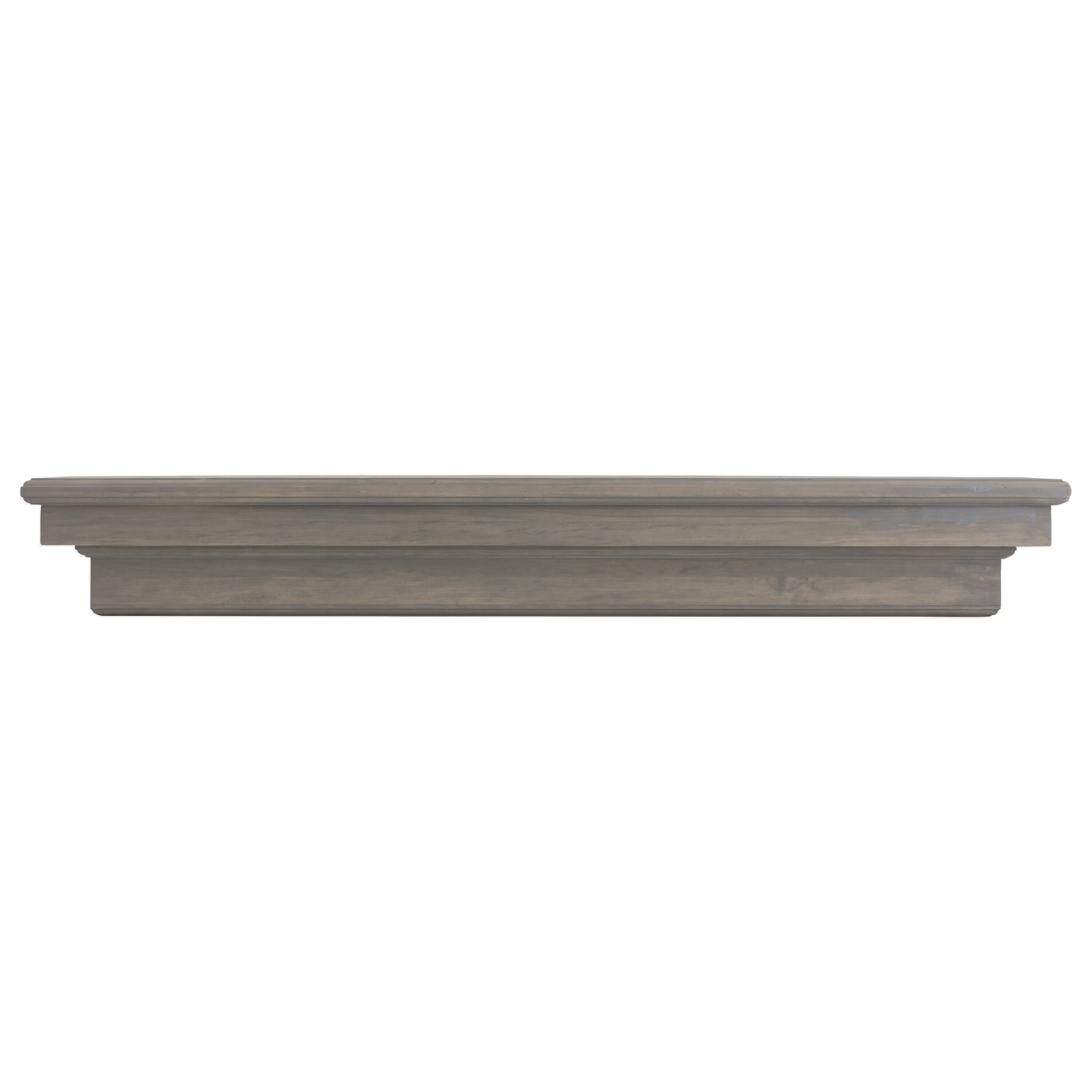 Dogberry M-FCOR-6077-GASH 60-in W x 8.25-in H x 9.75-in D Ash Gray Poplar Hollow Modern Fireplace Mantel