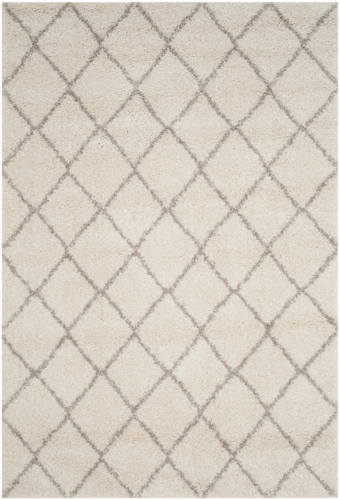 Safavieh ASG742A-8 Arizona Minerva Shag 8 x 10 (ft) Loomed Polypropylene Ivory/Beige Rectangular Indoor Trellis Area rug