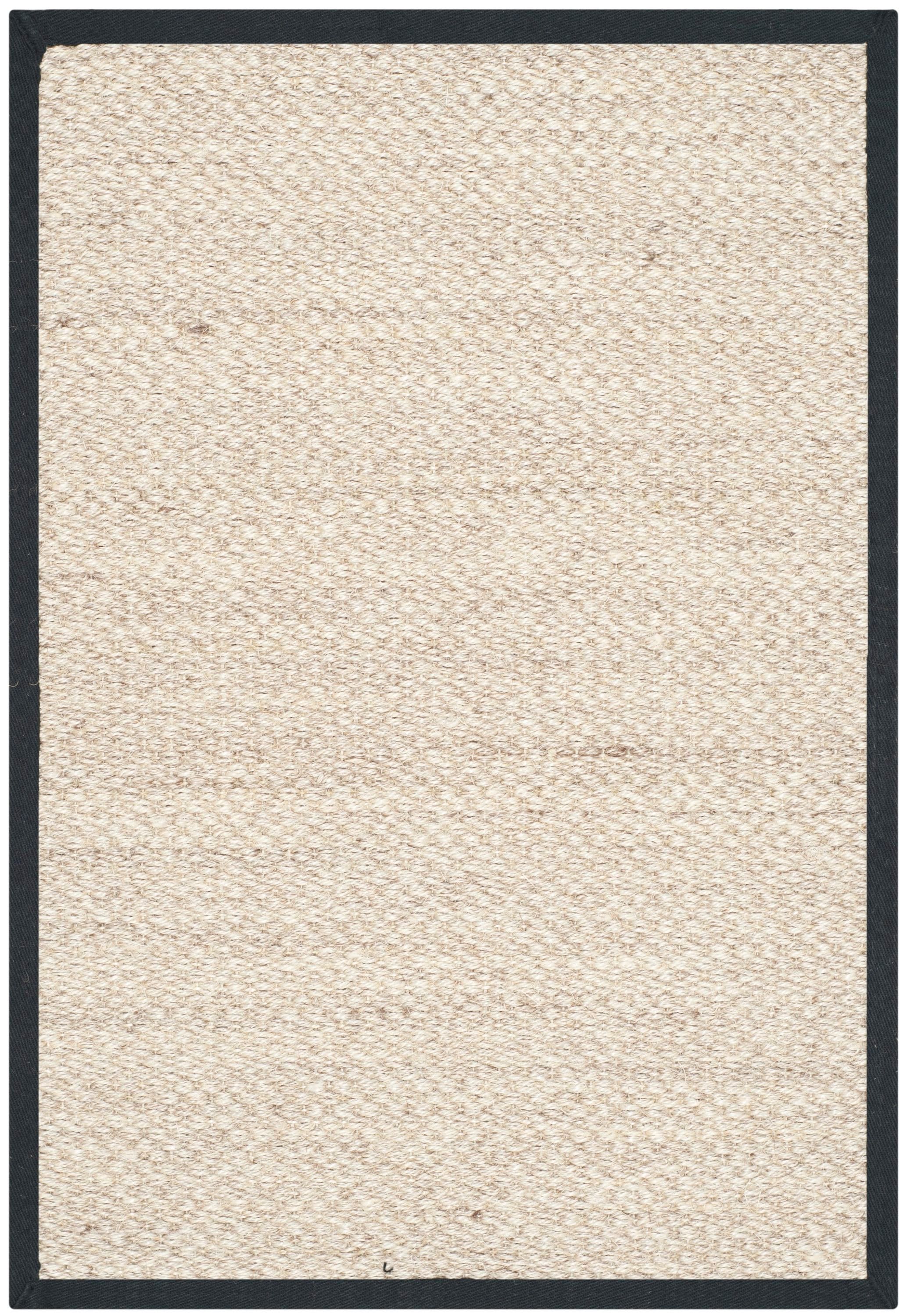 Safavieh NF143A-24 Natural Fiber Pines 3 x 4 (ft) Loomed Sisal Marble/Black Rectangular Indoor Solid Coastal Throw rug
