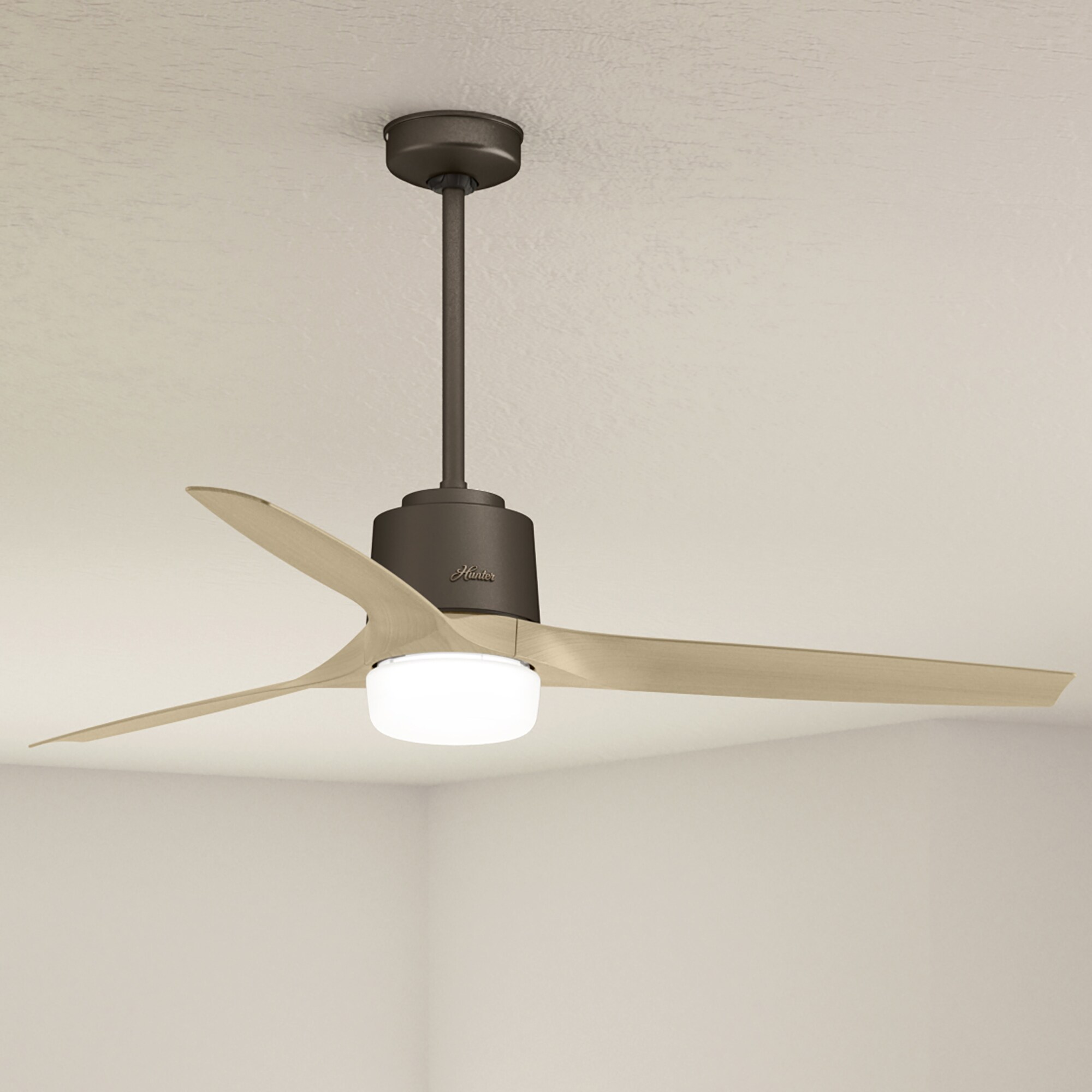 Hunter Neuron Simpleconnect 60 In Metallic Chocolate With Brushed Alder Blades Led Indoor Smart 0475