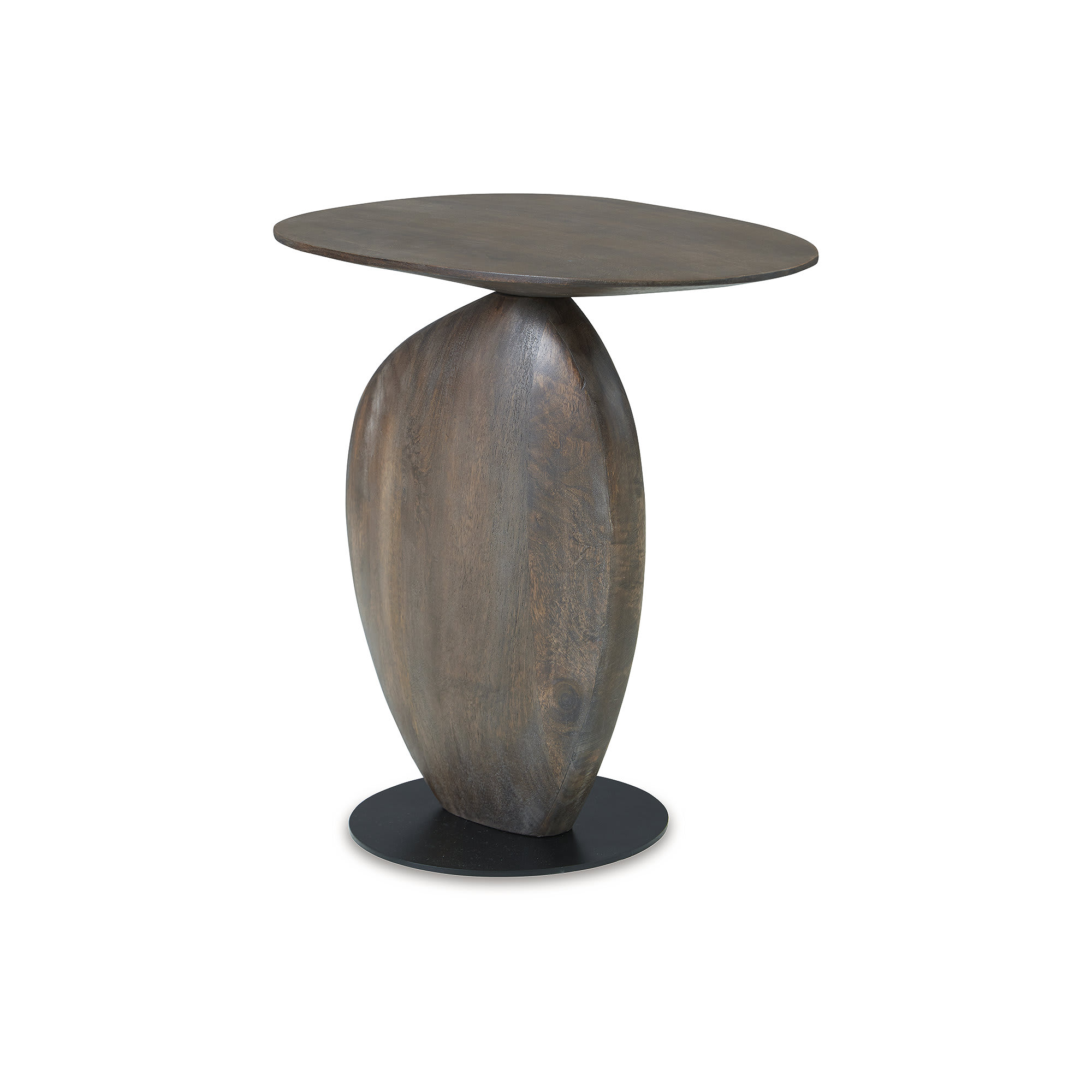Signature Design by Ashley A4000612 Cormmet Industrial Style Brown Accent Table with Metal Base