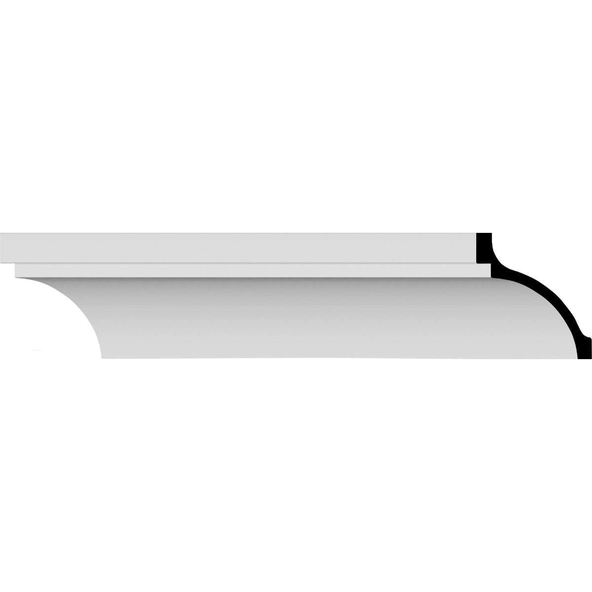 Ekena Millwork MLD06X05X08DY Dylan 7-1/2-in x 7-ft 10-1/2-in Primed Urethane Crown Moulding