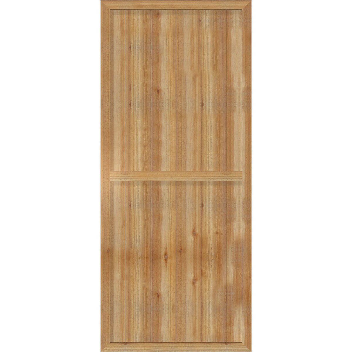 Ekena Millwork RBF06S32X075RWR 32.25-in W x 75-in H Unfinished Paintable/Stainable Board and batten Framed Wood Exterior Shutters ( 2 -Pack )