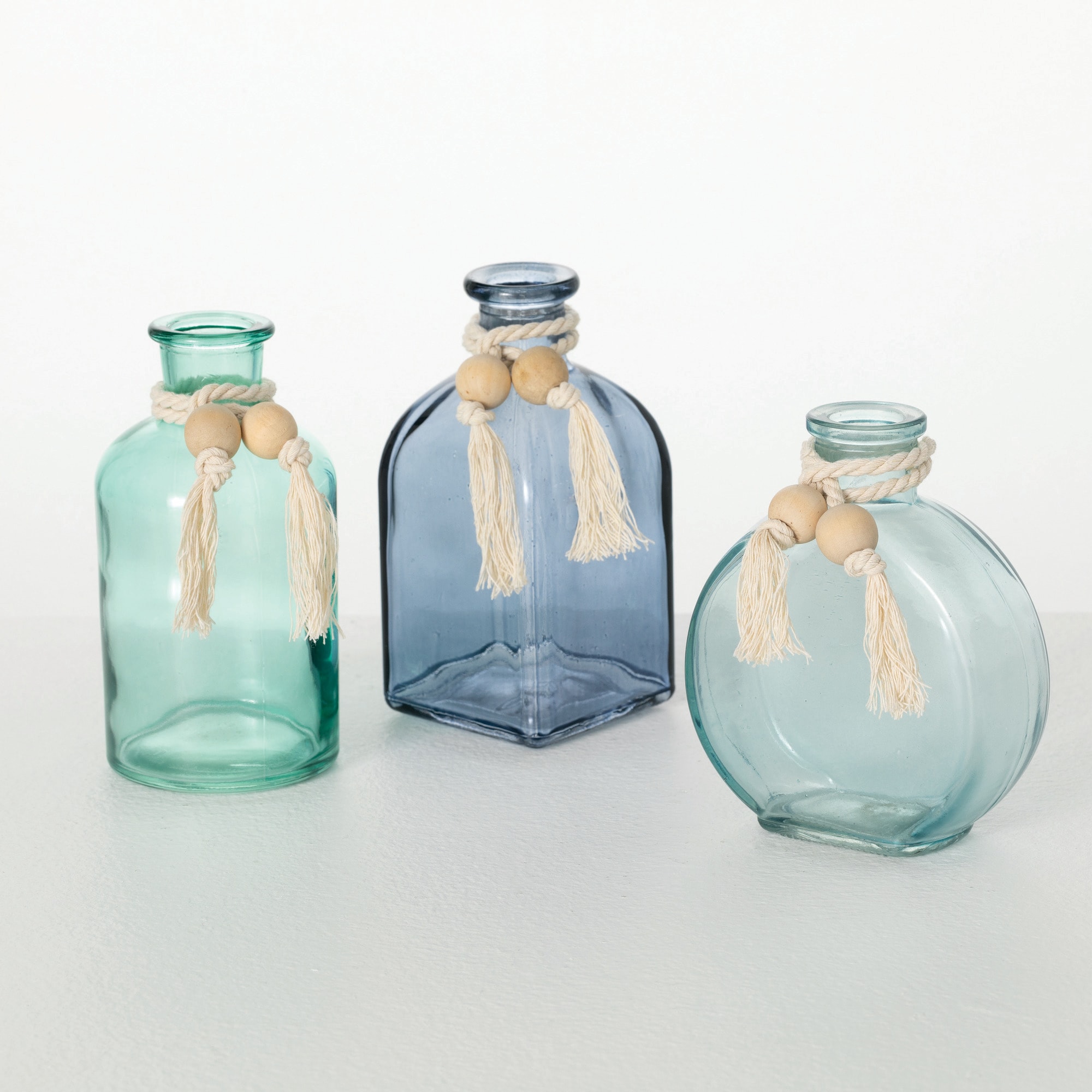 Sullivans G8486 3 -Pack Blue Glass Modern Vase