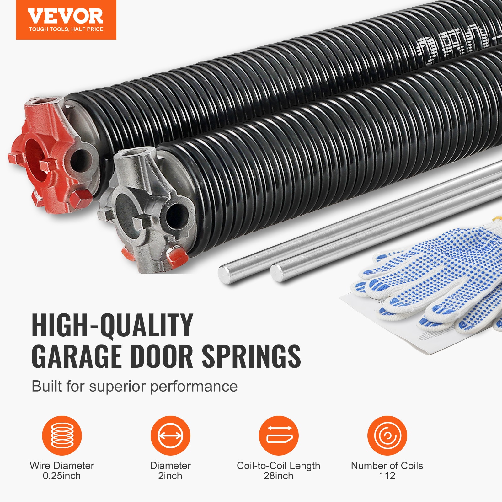 VEVOR CKMDH0250X2X0138FV0 Garage-Door-Hardware - View #3