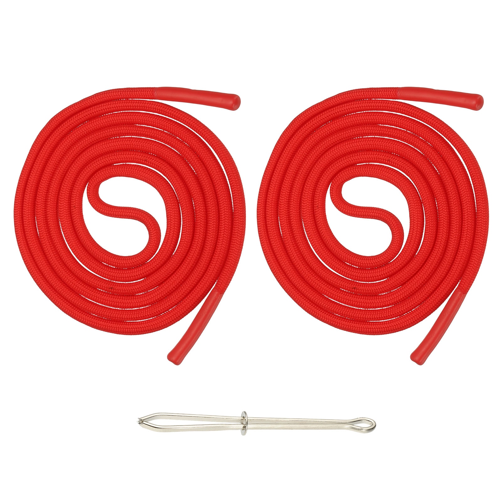 Unique Bargains 2pcs 53Inch Drawstring Cords Replacement Drawstring Hoodie String Sewing Tool with Easy Threader for Hoodie Sweatpants Jackets Pants Hats Coats Bags Bright Red #S26042400UX3505