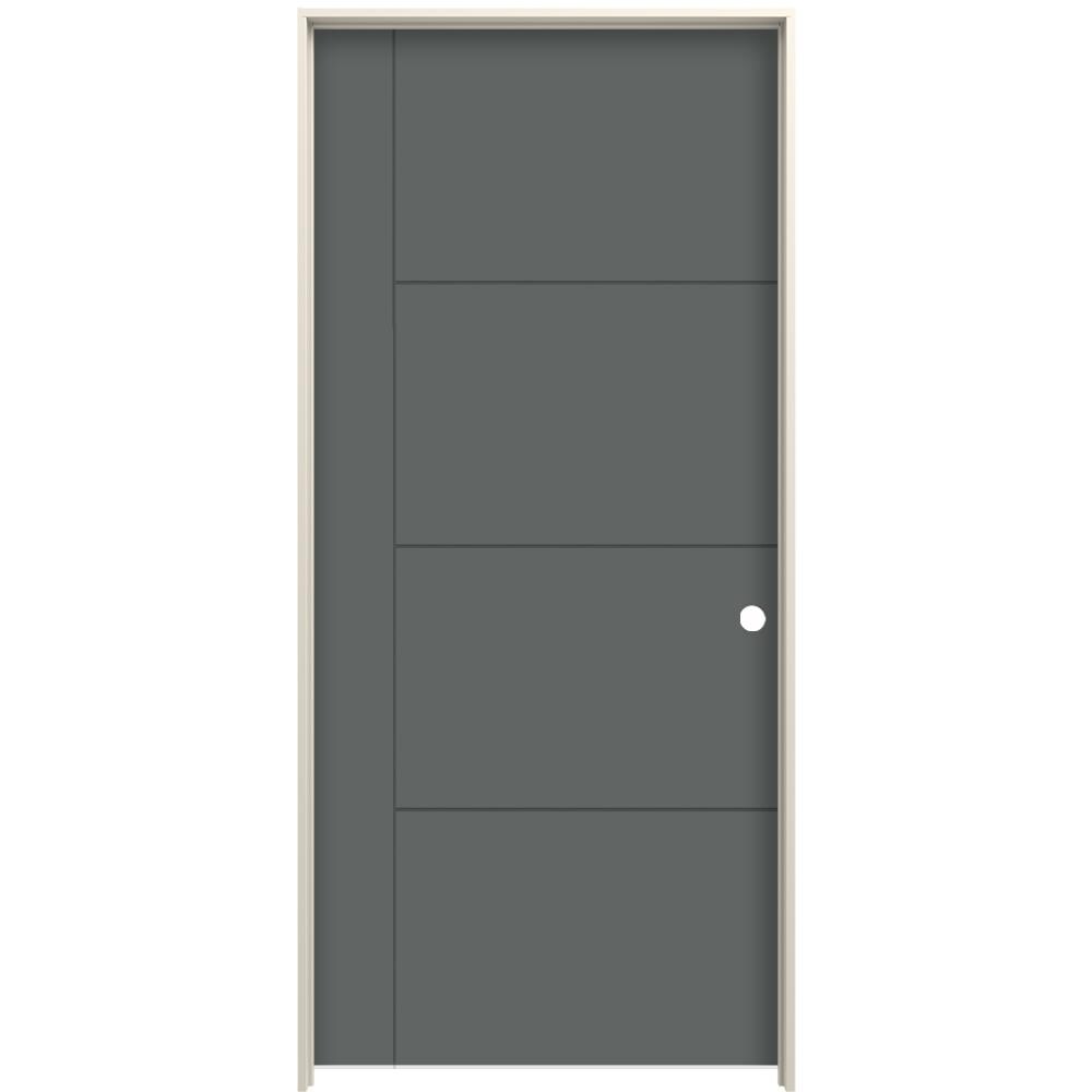 JELD-WEN Studio SL130 24-in x 80-in Granite 5-panel Square Hollow Core ...