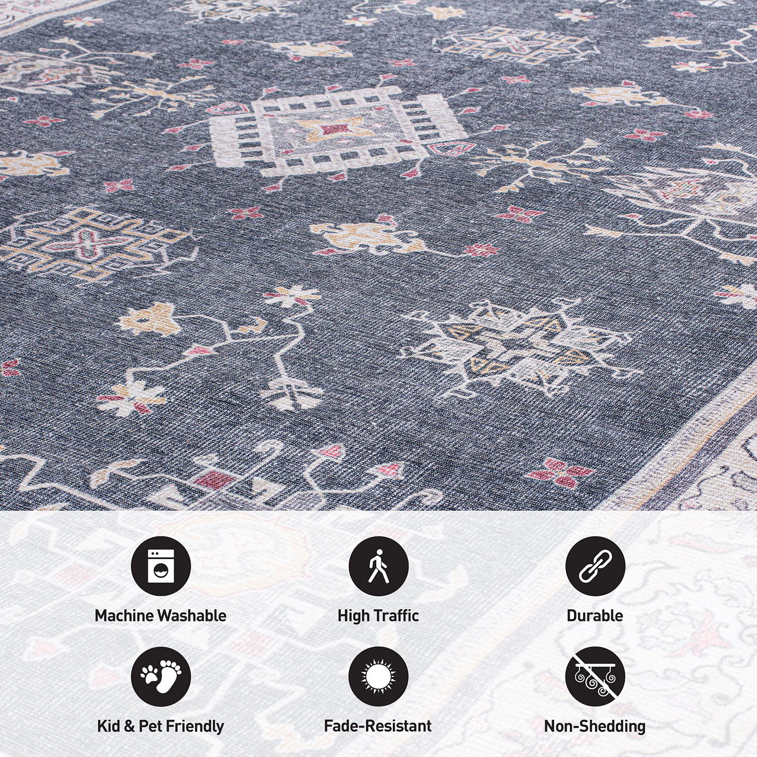 World Rug Gallery 5063DARKGRAY5X7 rugs - View #7