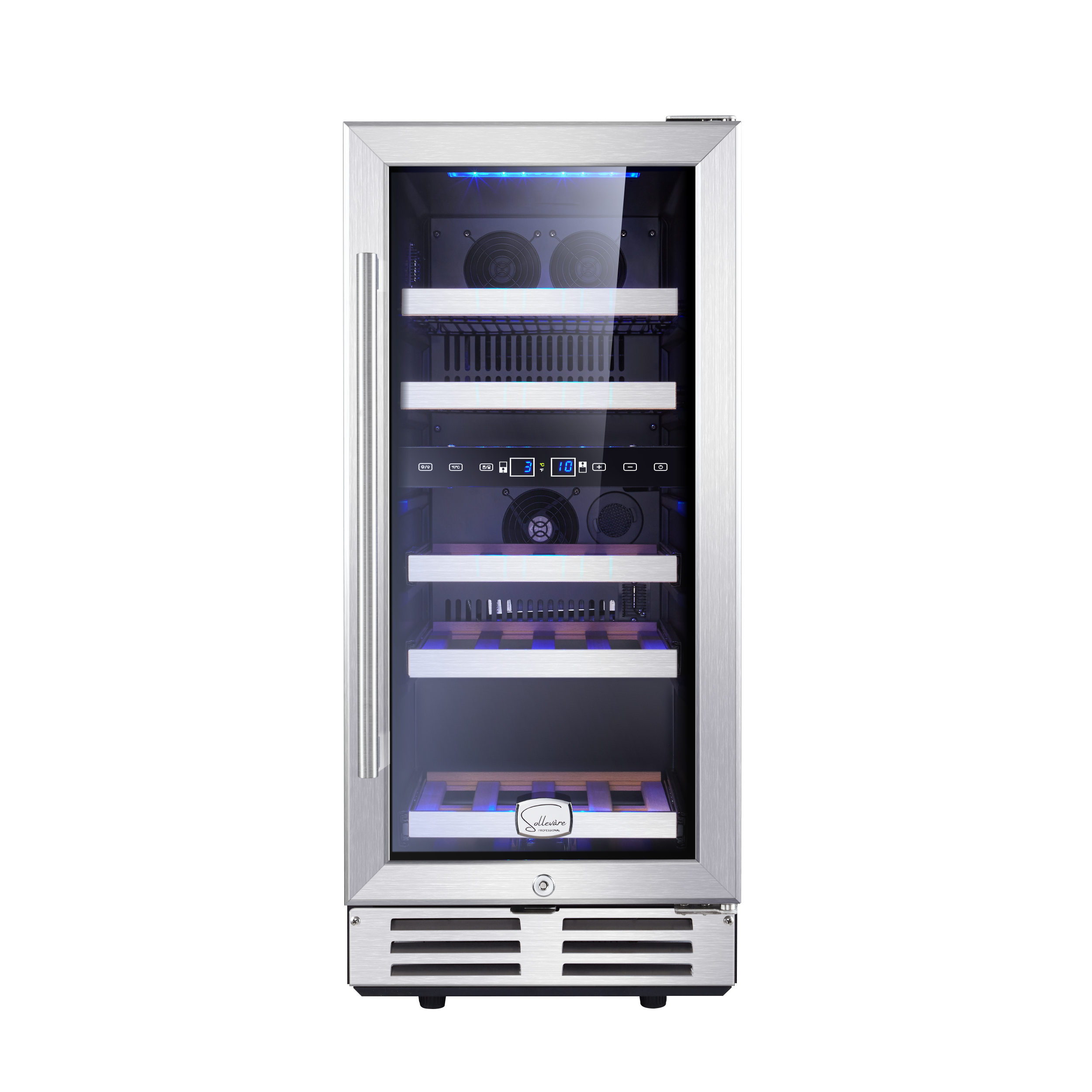 Sollevare 15-in W Stainless Steel Dual Zone Cooling Built-In /freestanding Wine  Cooler in the Wine Coolers department at