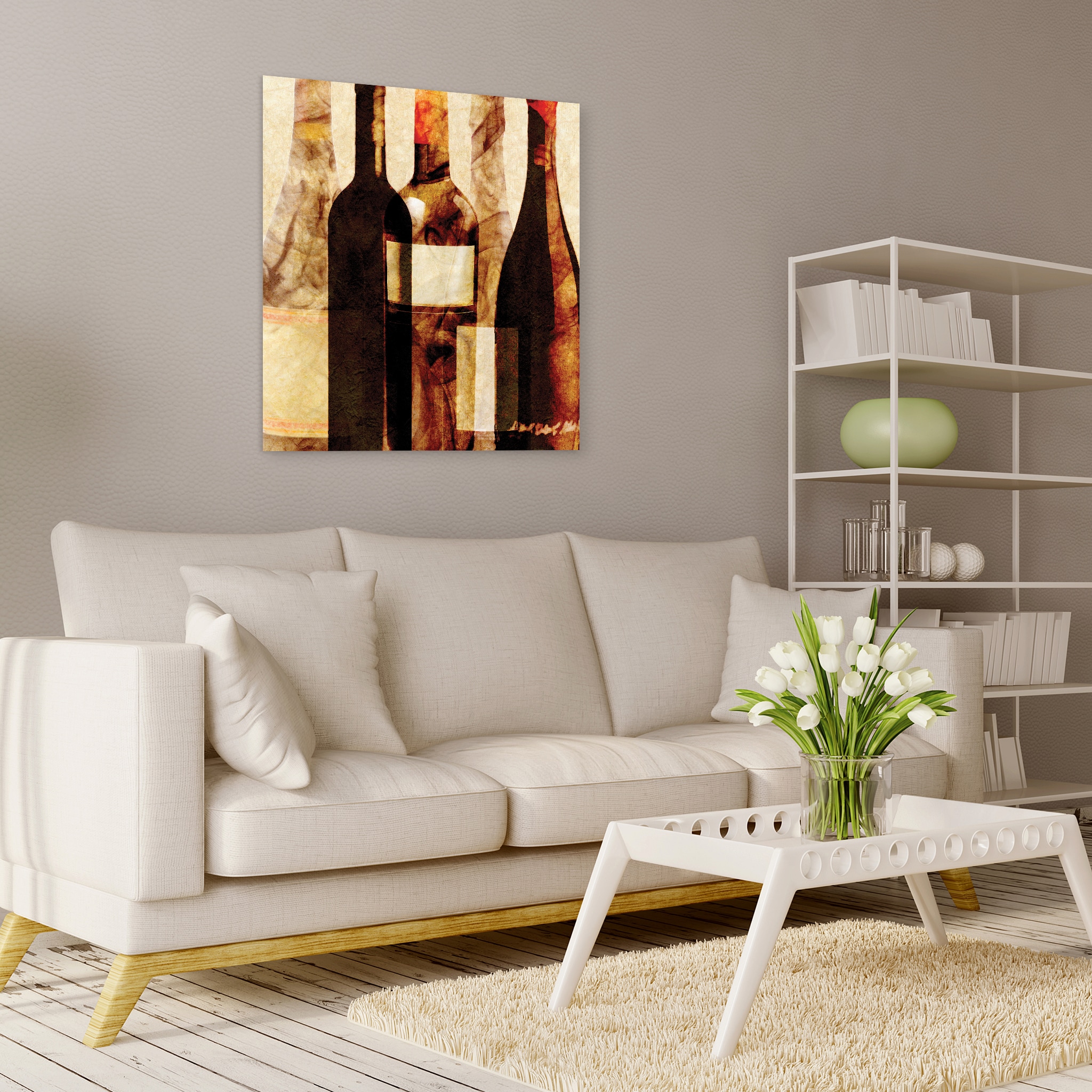 Empire Art Direct 38-in H x 38-in W Modern Glass Print in the Wall Art ...