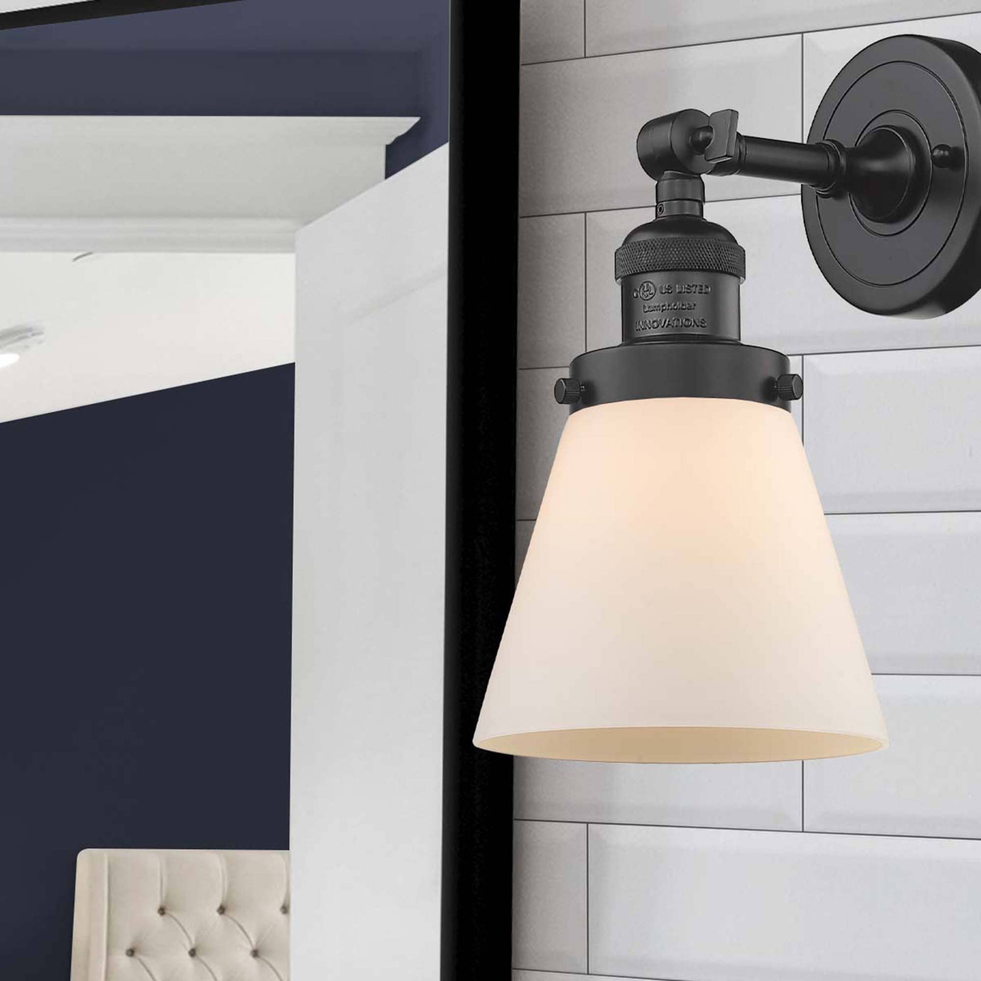 Innovations Lighting 203-OB-G61 Cone 6.25-in W 1 -Light Oil-rubbed Bronze Industrial Wall Sconce