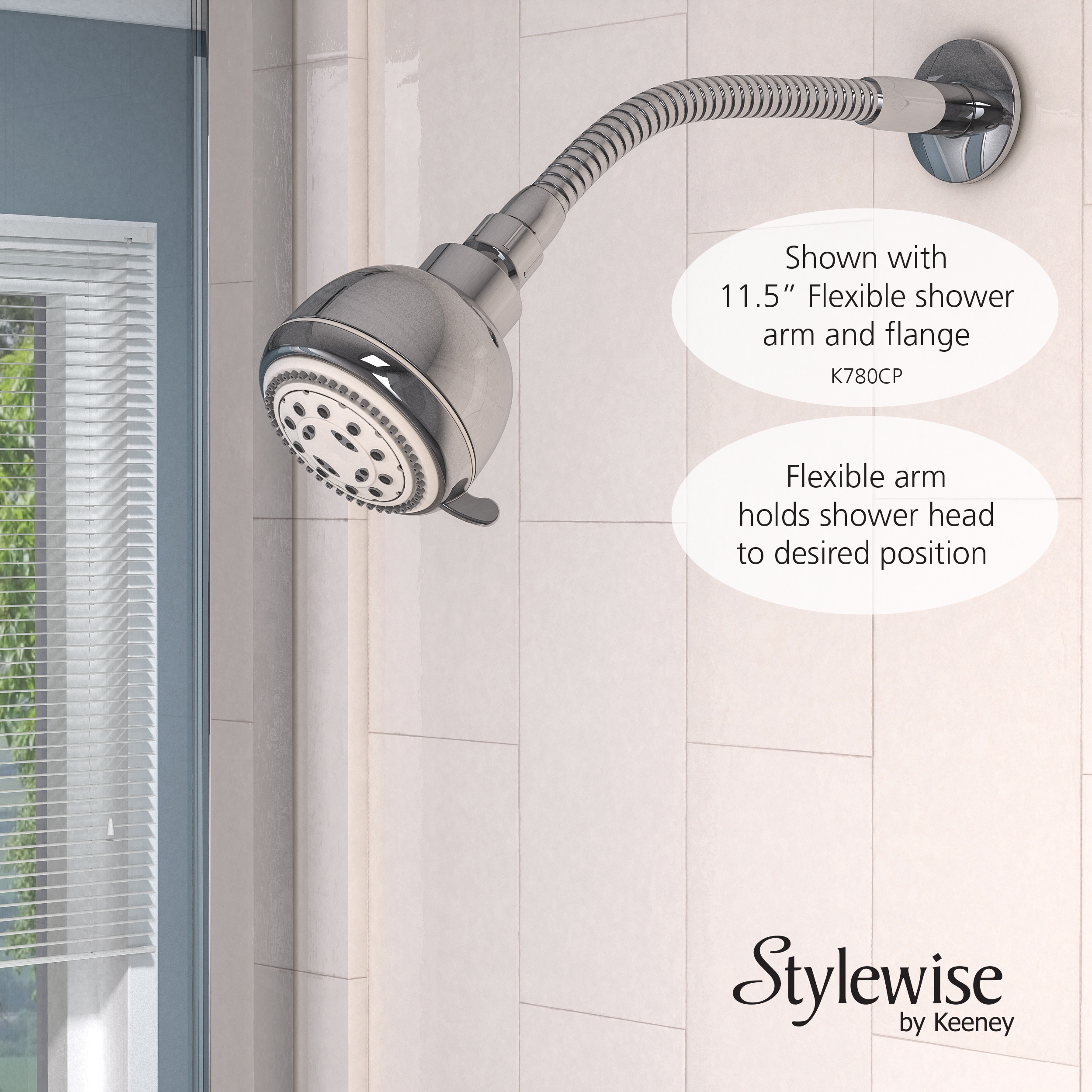 Keeney K701CP Fixed-Showerhead - View #3