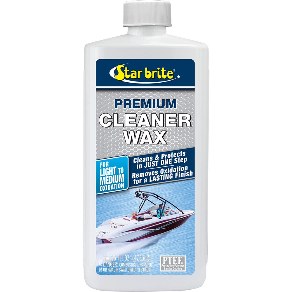 Star brite Premium Cleaner Wax 16 oz - Cleans, Shines & Protects