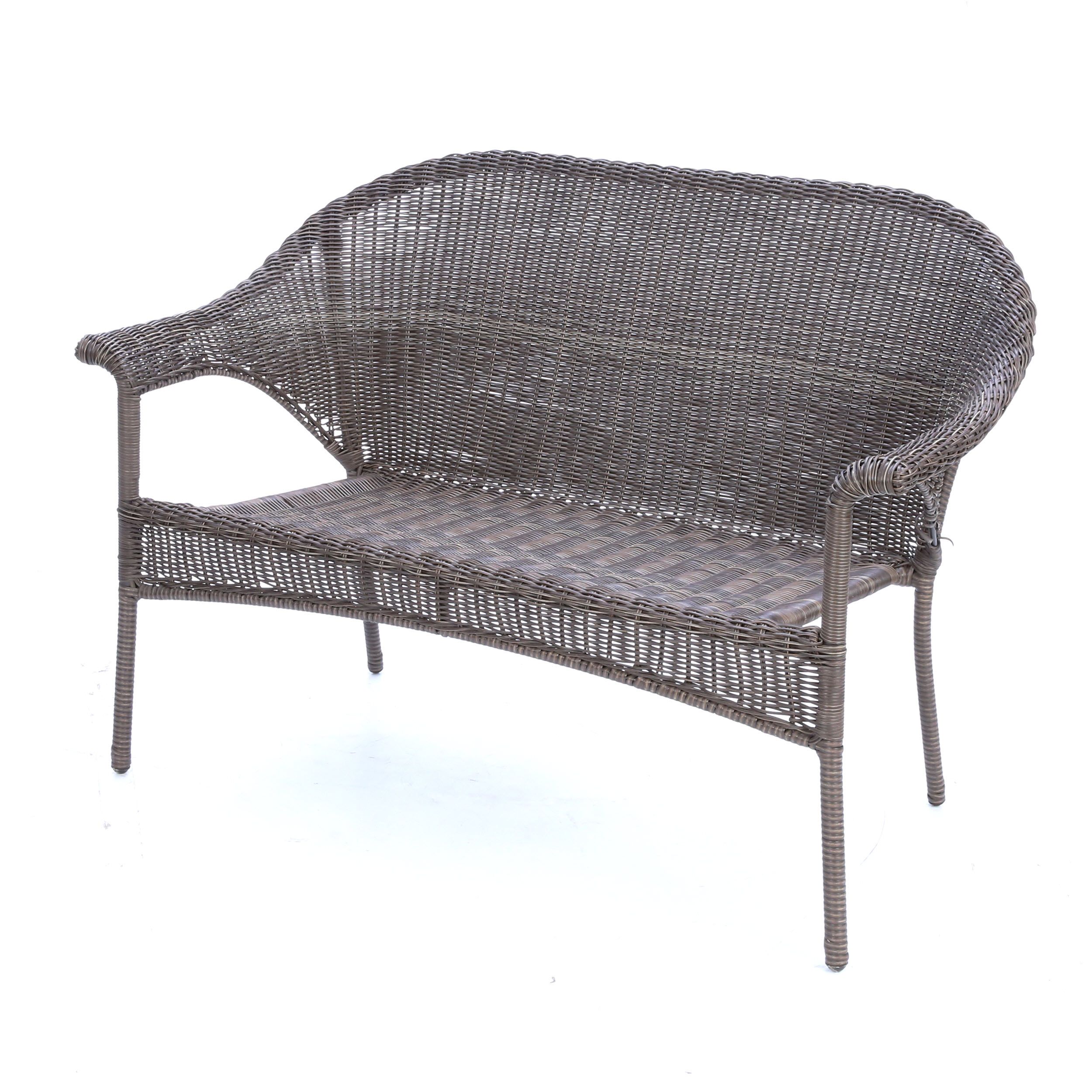 wicker love seat lowes