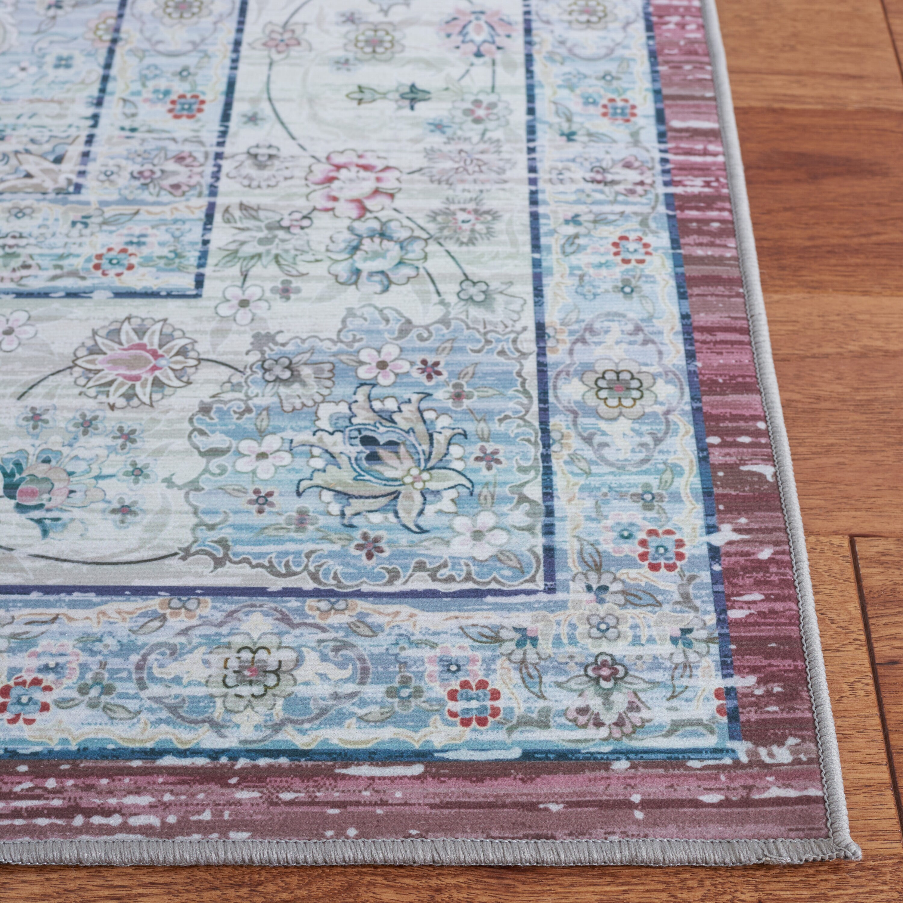 Tucson Rust and Beige Round Synthetic Area Rug