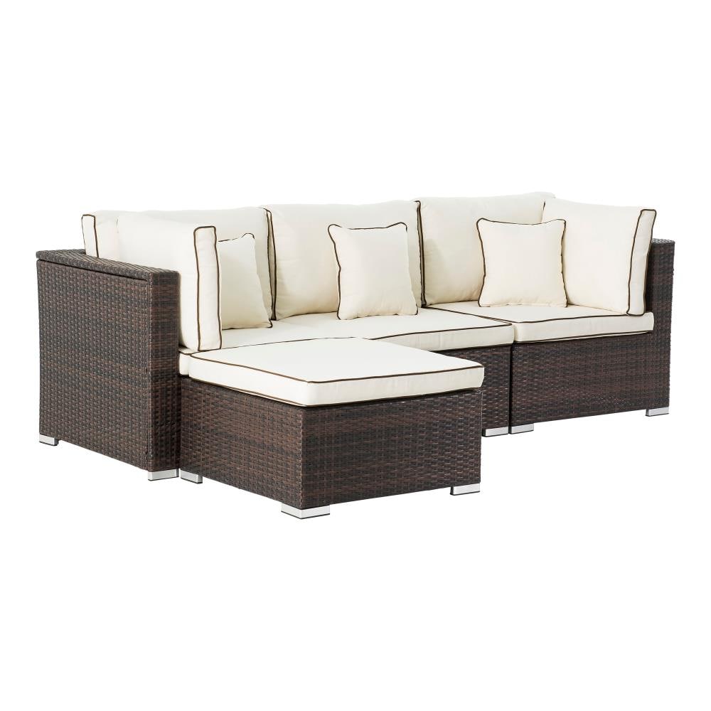 Burruss patio clearance sectional with cushions