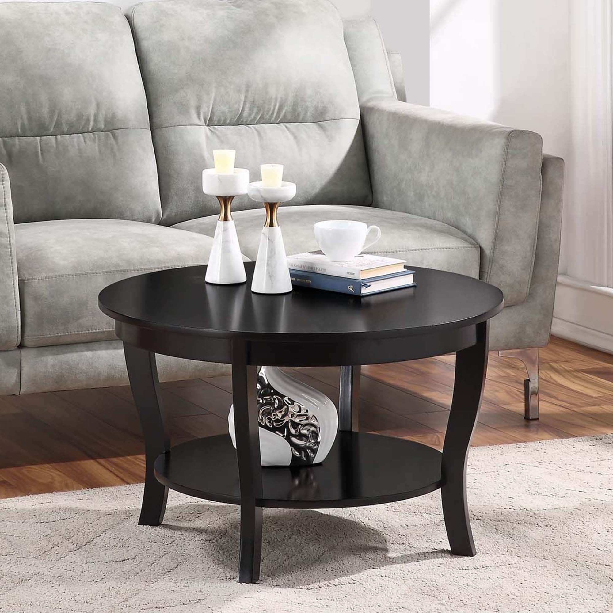 Convenience Concepts R6-360 American Heritage Black MDF Casual Coffee Table