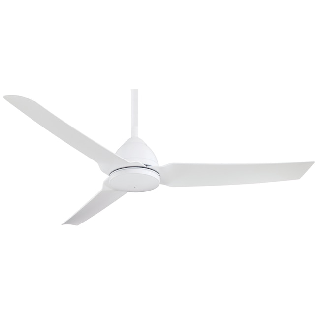Minka Aire Java 54 In Flat White Indoor Outdoor Ceiling Fan With Remote 3 Blade The Fans Department At Com - Outdoor Ceiling Fan White No Light