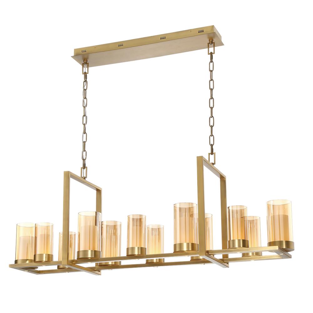 Eurofase 34037-027 Londra 24-Light Brass Modern/Contemporary LED Dry Rated Chandelier