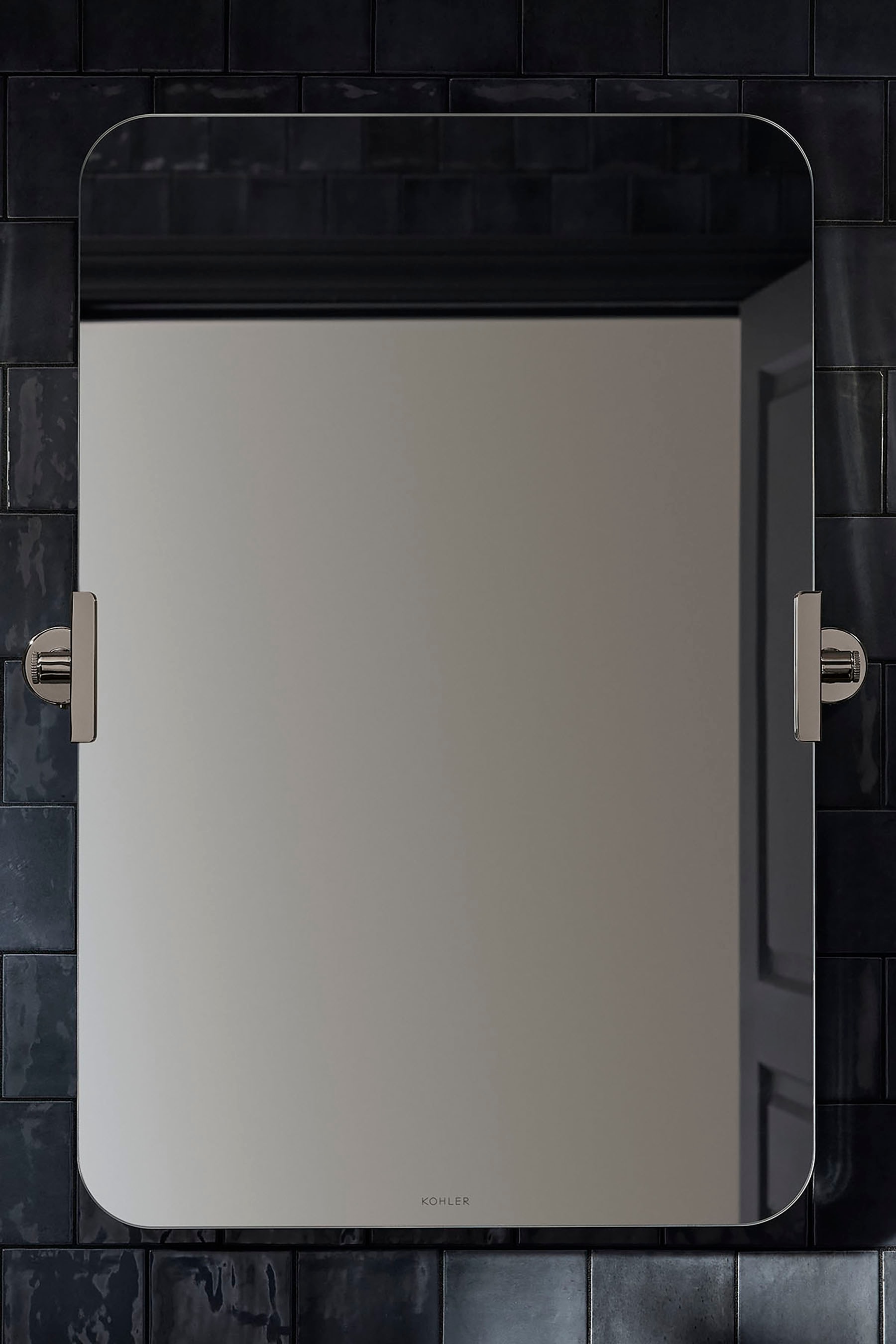 KOHLER 34969-SN Castia by Studio McGee 22.81-Inches x 29.5-Inches Polished Frameless Rectangle Bathroom Vanity Mirror ( Vibrant Polished Nickel )