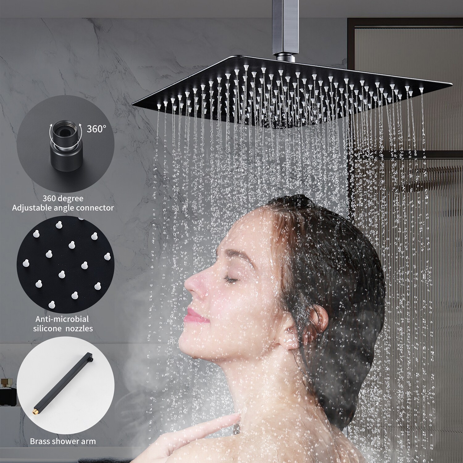 Cobbe SSF0312B Showerhead-Bar-Panels - View #2