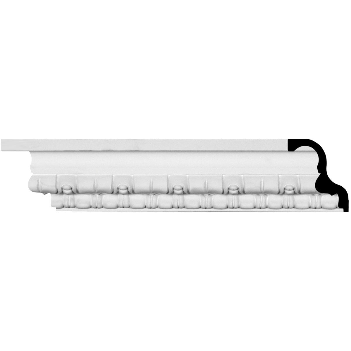 Ekena Millwork 1378689 Sequential 6-1/8-in x 7-ft 10-1/2-in Primed Urethane Crown Moulding 12 -Pack