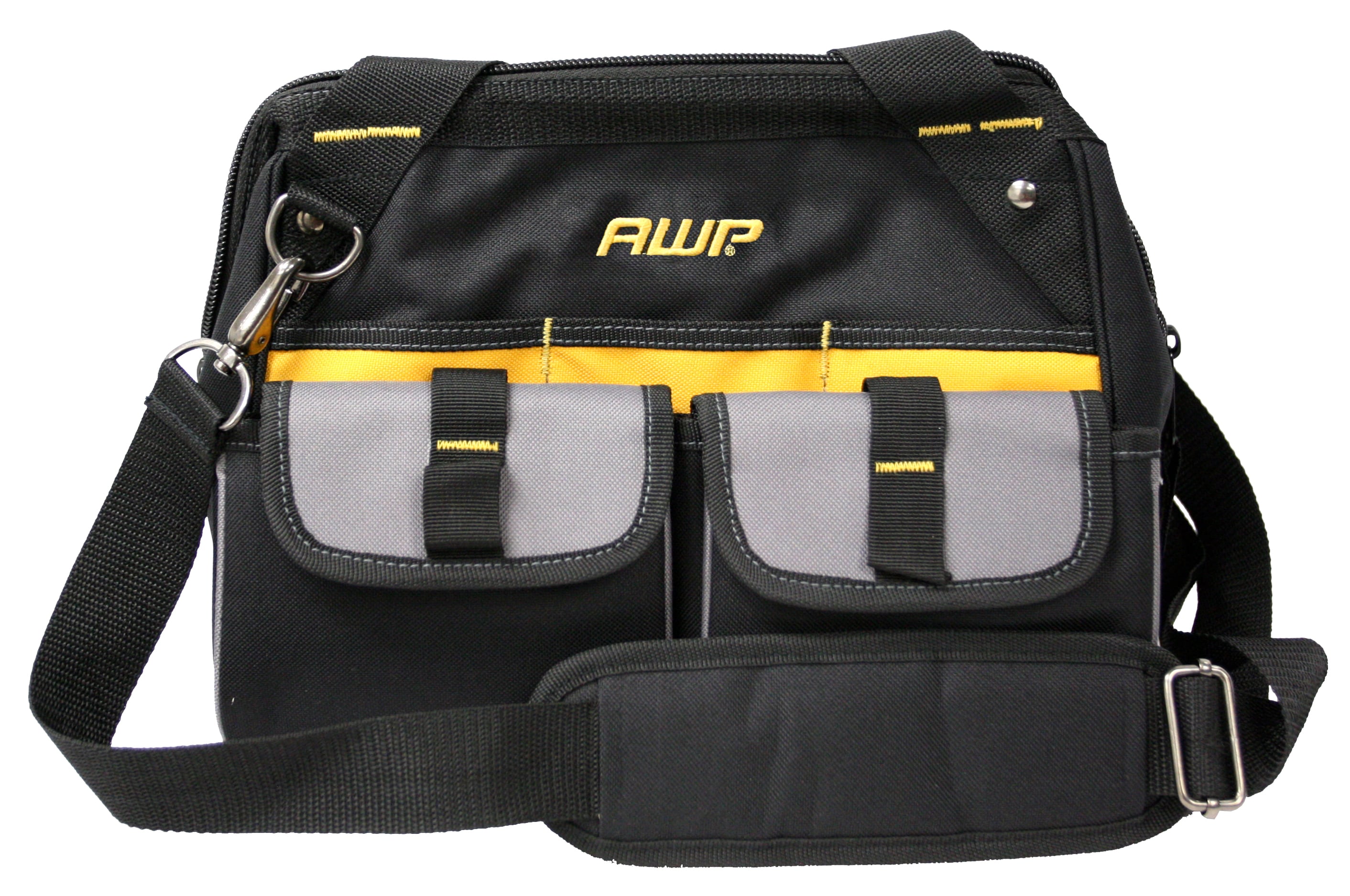 AWP Polyester Zippered Portable Tool Hand Bags Storage Carry 2 Pack Pouch 