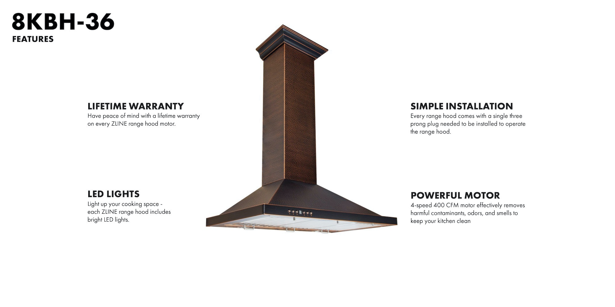 ZLINE KITCHEN & BATH 8KBH-36 Wall-Mounted-Range-Hoods - View #7