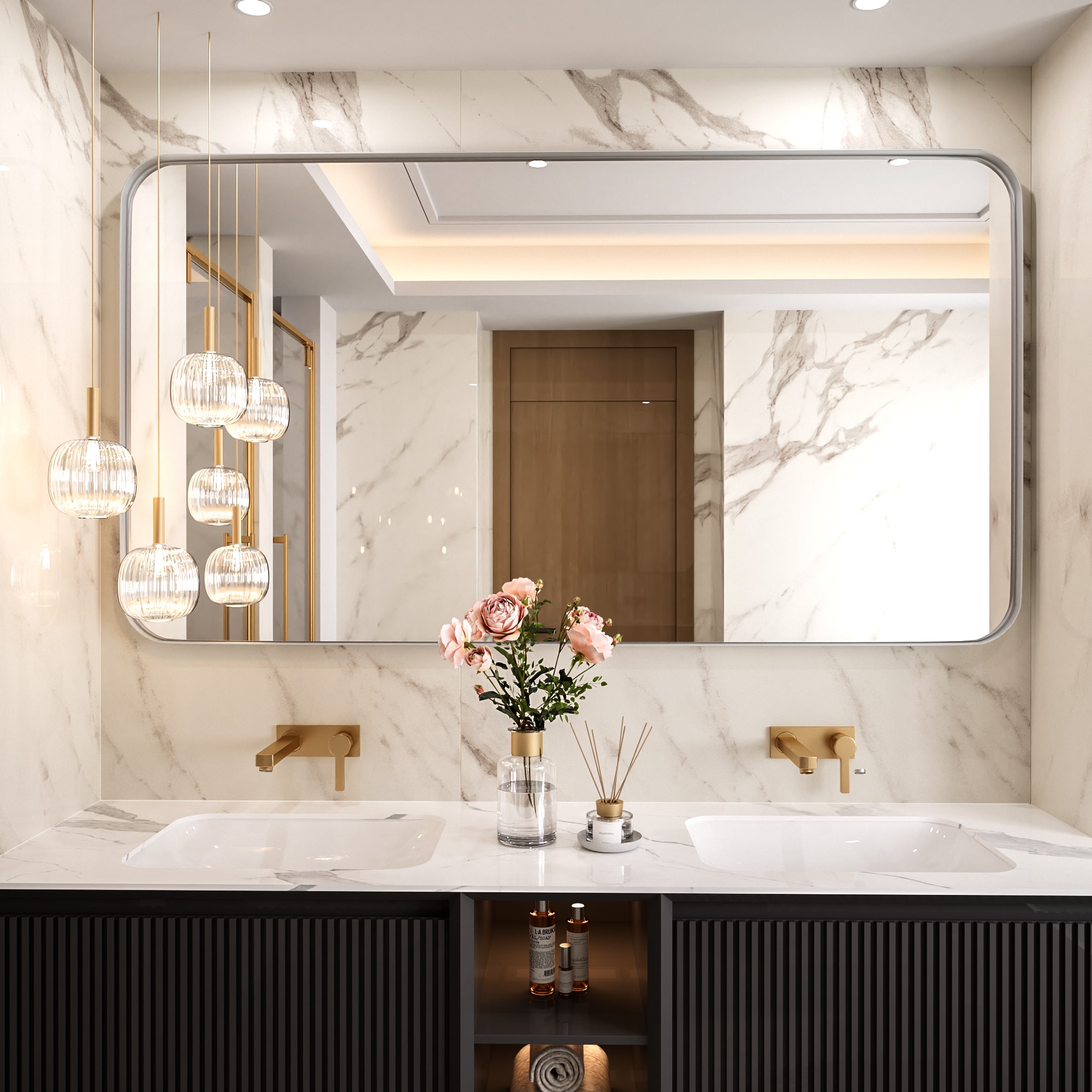 LOVMOR Y-TM5530-S Framed-Bath-Mirrors - View #2