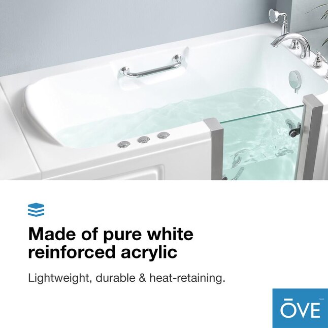 Eloise 48 in. Right Side Walk-In Safety Bathtub in White Eloise 48 in. Right Side Walk-In Safety Bathtub in White