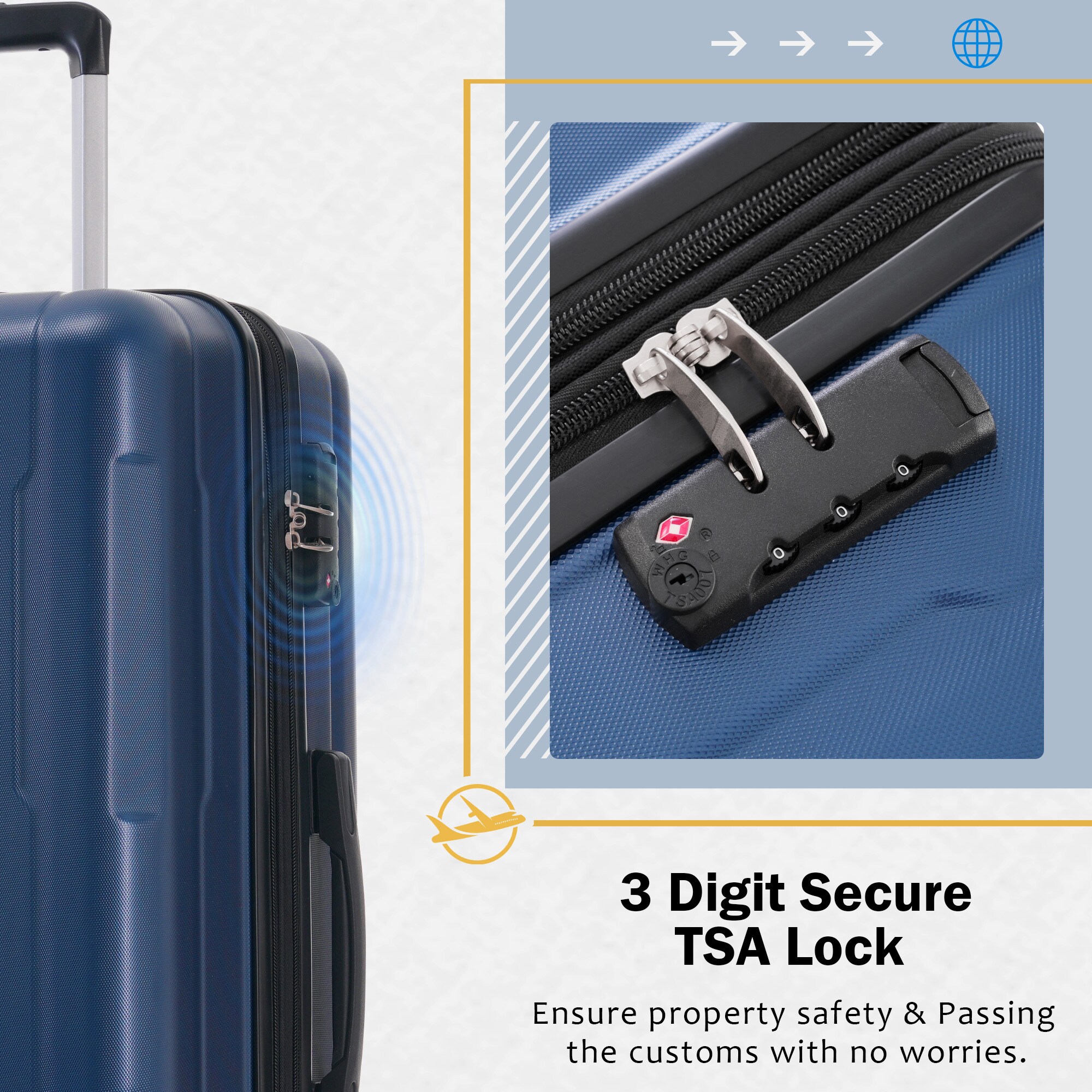 SINOFURN SYD9300003BK Luggage-And-Luggage-Sets - View #9