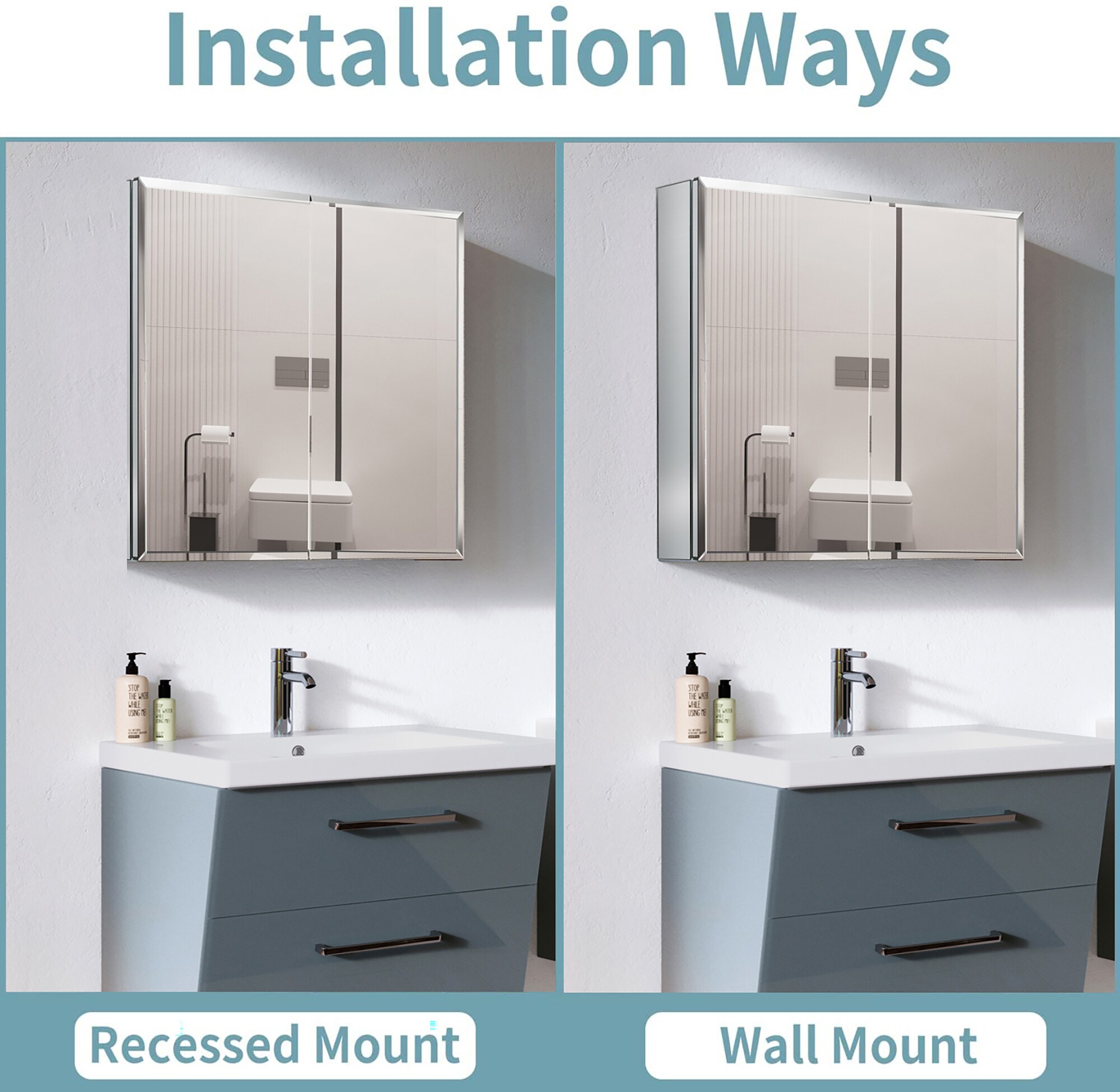 Forclover ASM-JG3026 Bathroom-Medicine-Cabinets - View #3