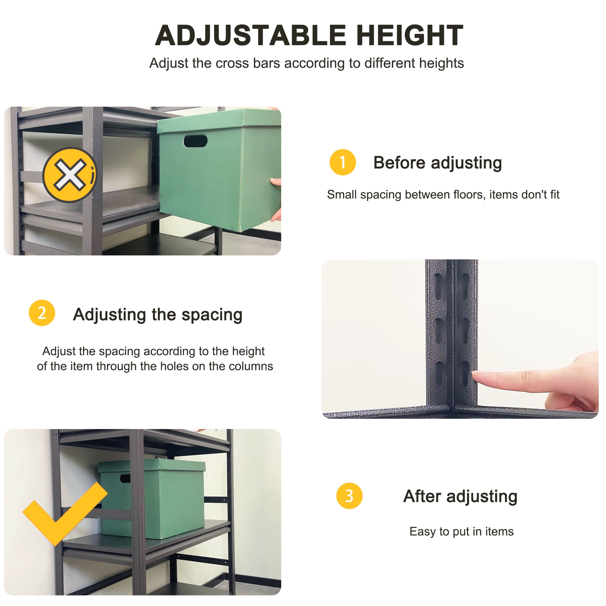 Kahomvis MOR-QPF2-203 Free-Standing-Shelving - View #5