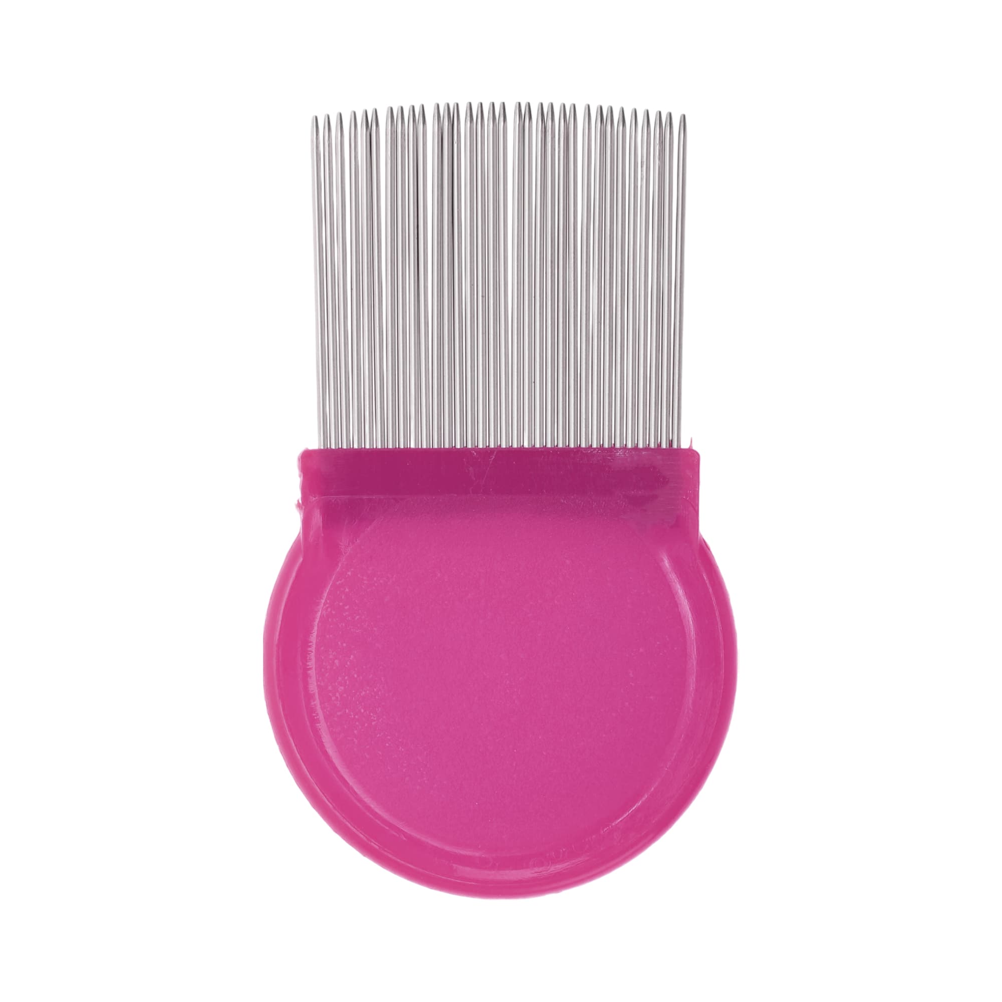Unique Bargains Semi-circular Type Pet Grooming Brush 1pc Rose Red 3.62x2.17inch