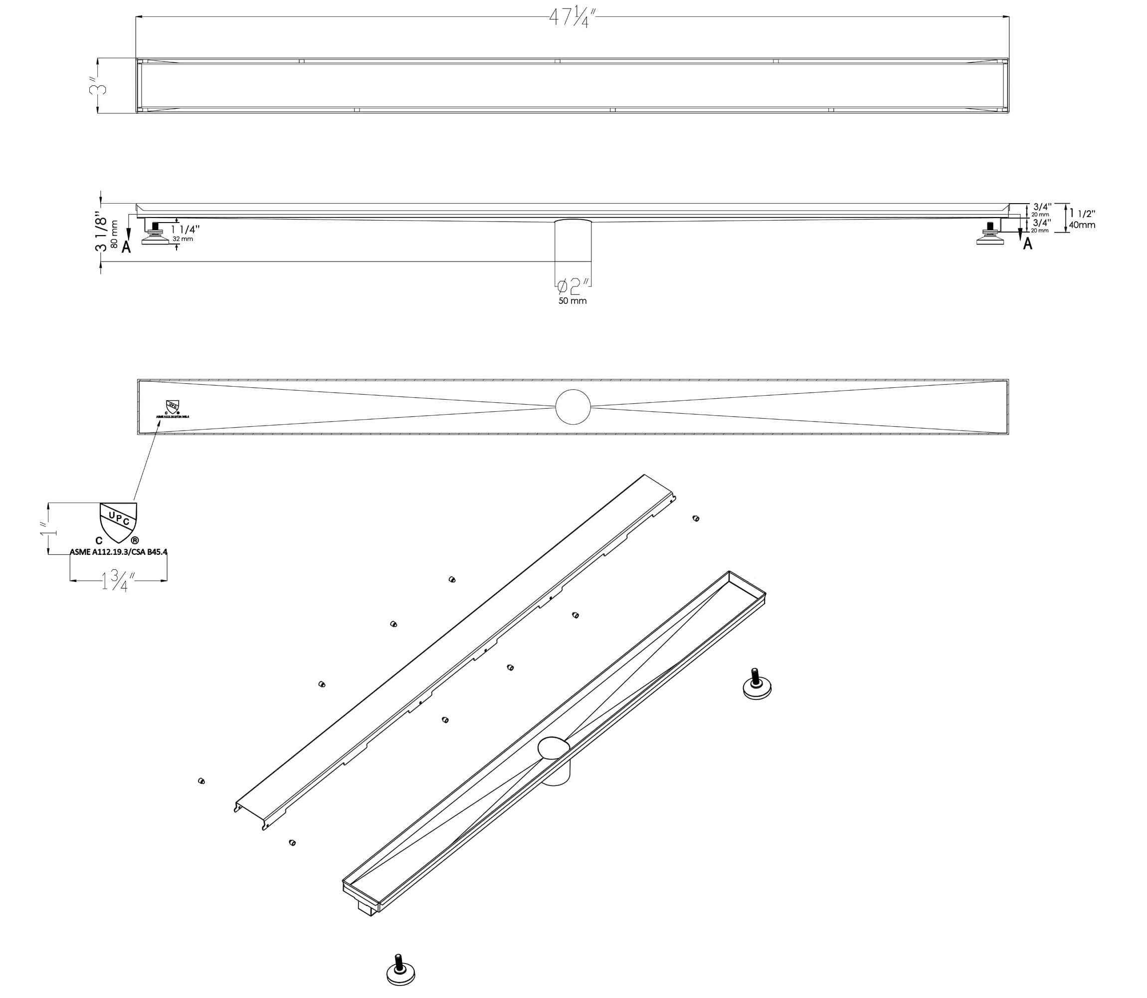 ALFI ABLD47B-BSS Drains-Flanges - View #9