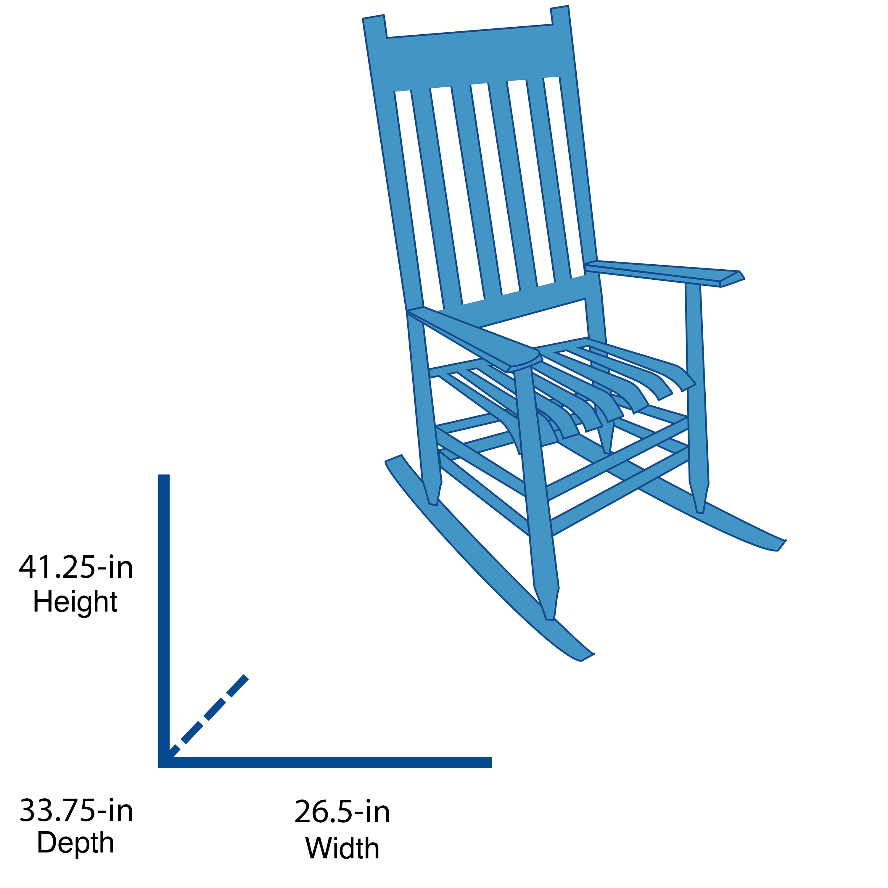 POLYDUN Outdoor Rocking Chair, Looks Like Wood, High Back Poly Lumber Patio  Rocker Chair, 365Lbs Support, All-Weather Porch Rocking Chair for Lawn,  Backyard, Indoor, Garden, White - Yahoo Shopping