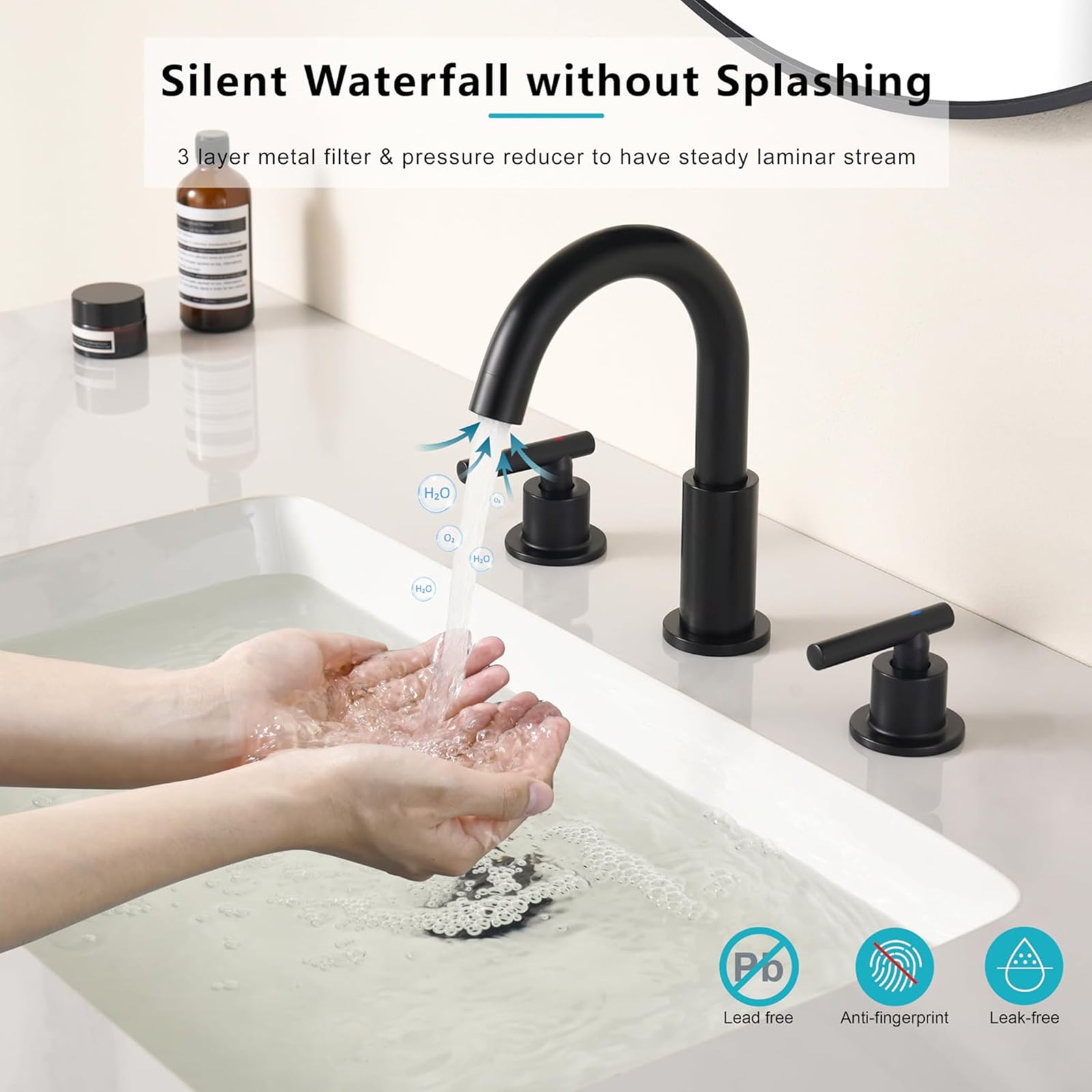BYH HM-8LT-BLACK Lavatory-Faucets - View #2
