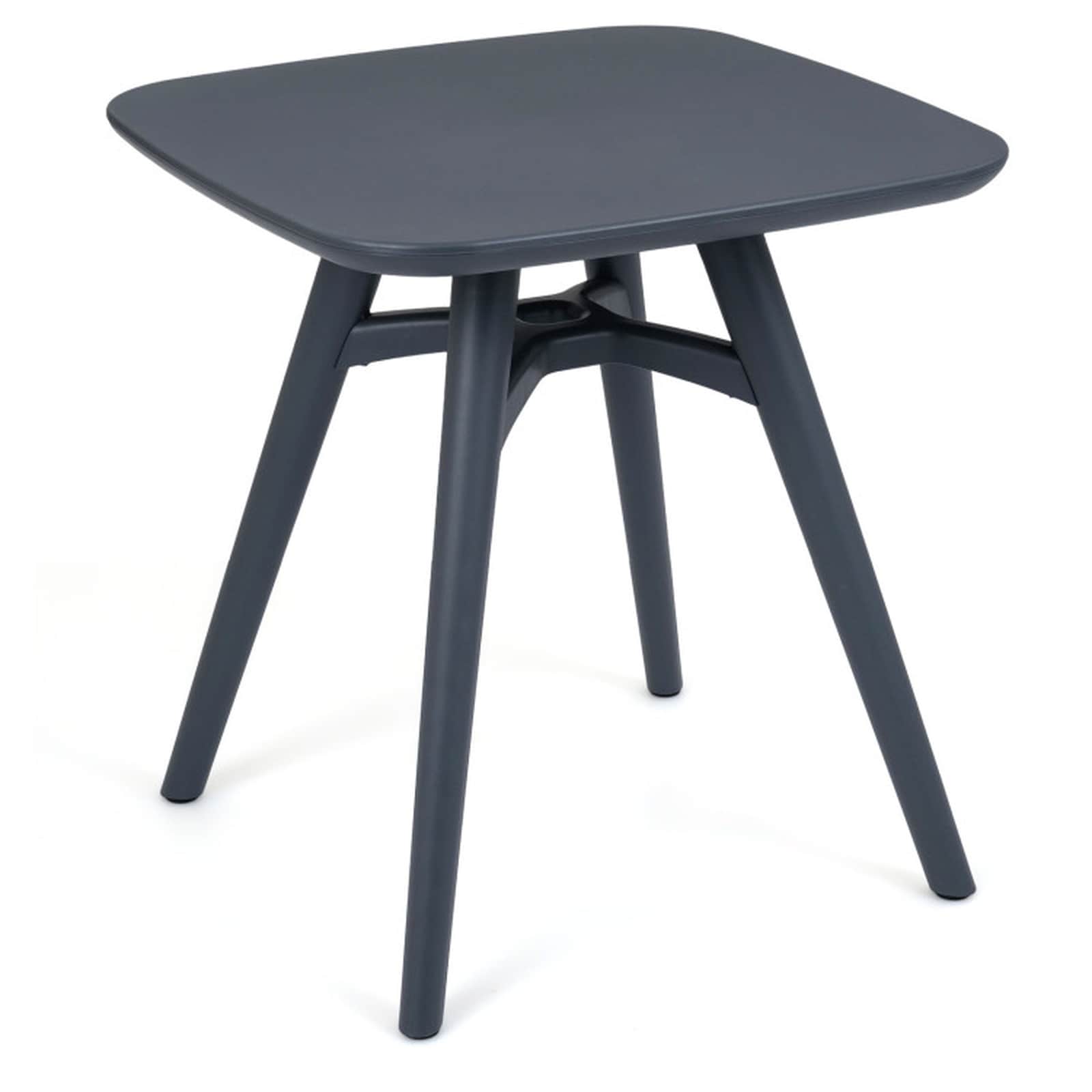SUGIFT 28-in Square Outdoor Bistro Table All-Weather Plastic Patio ...