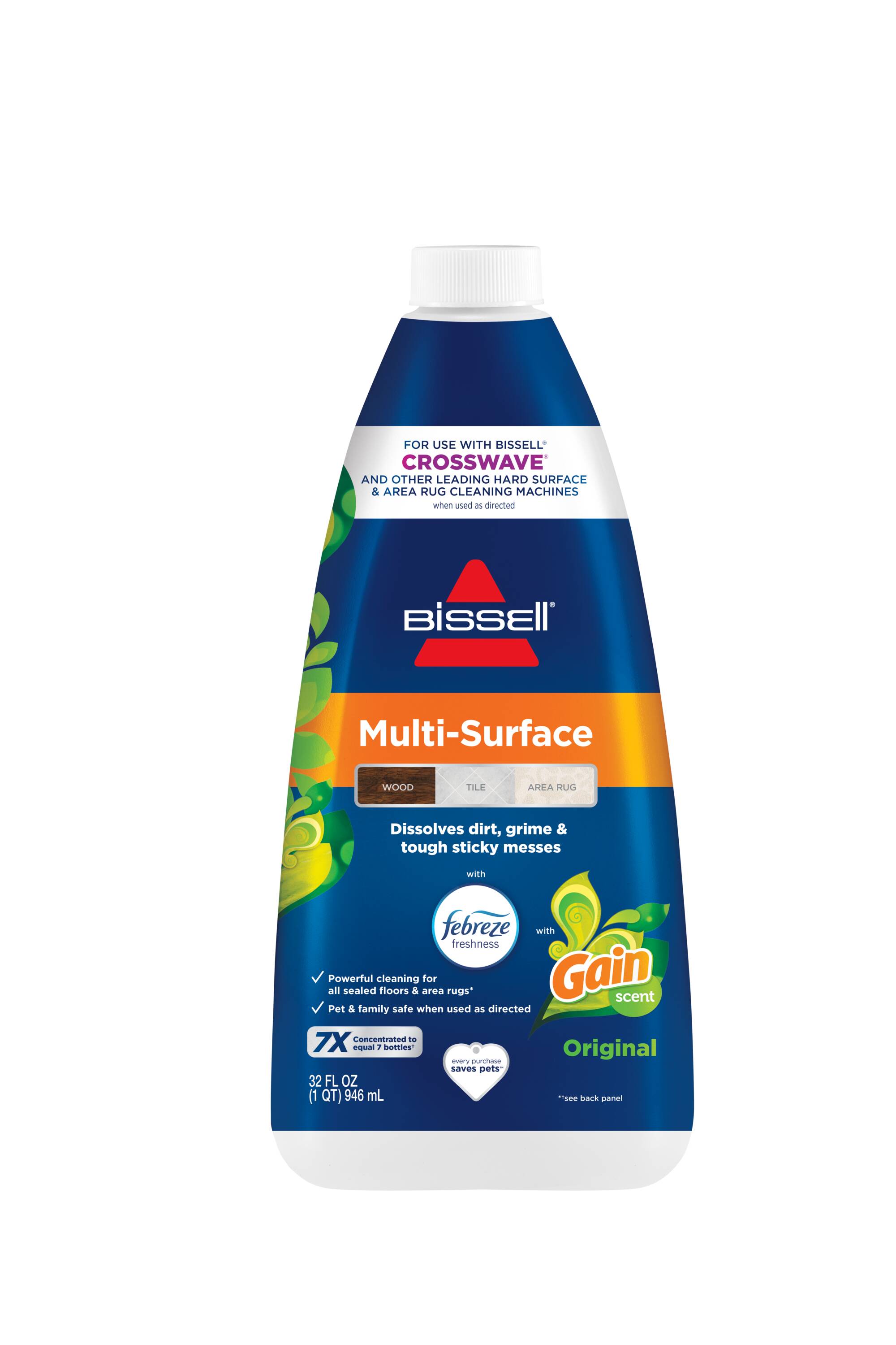 BISSELL Multi-Surface with Febreze + Gain 32 -fl oz Concentrated Steam Cleaner Chemical Solution #3445