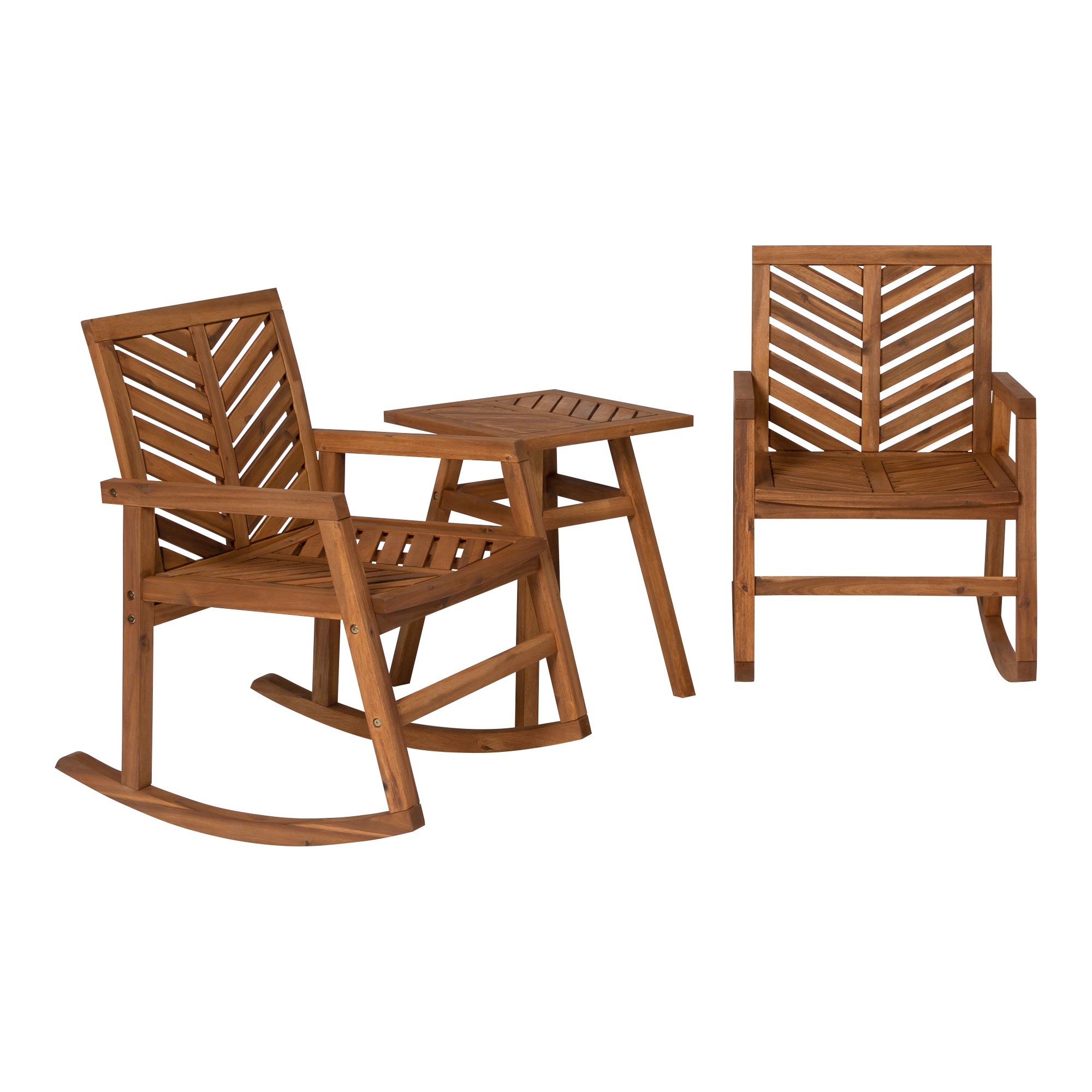 Walker Edison LWOWVINRCBR-3 3-Piece Patio Conversation Set