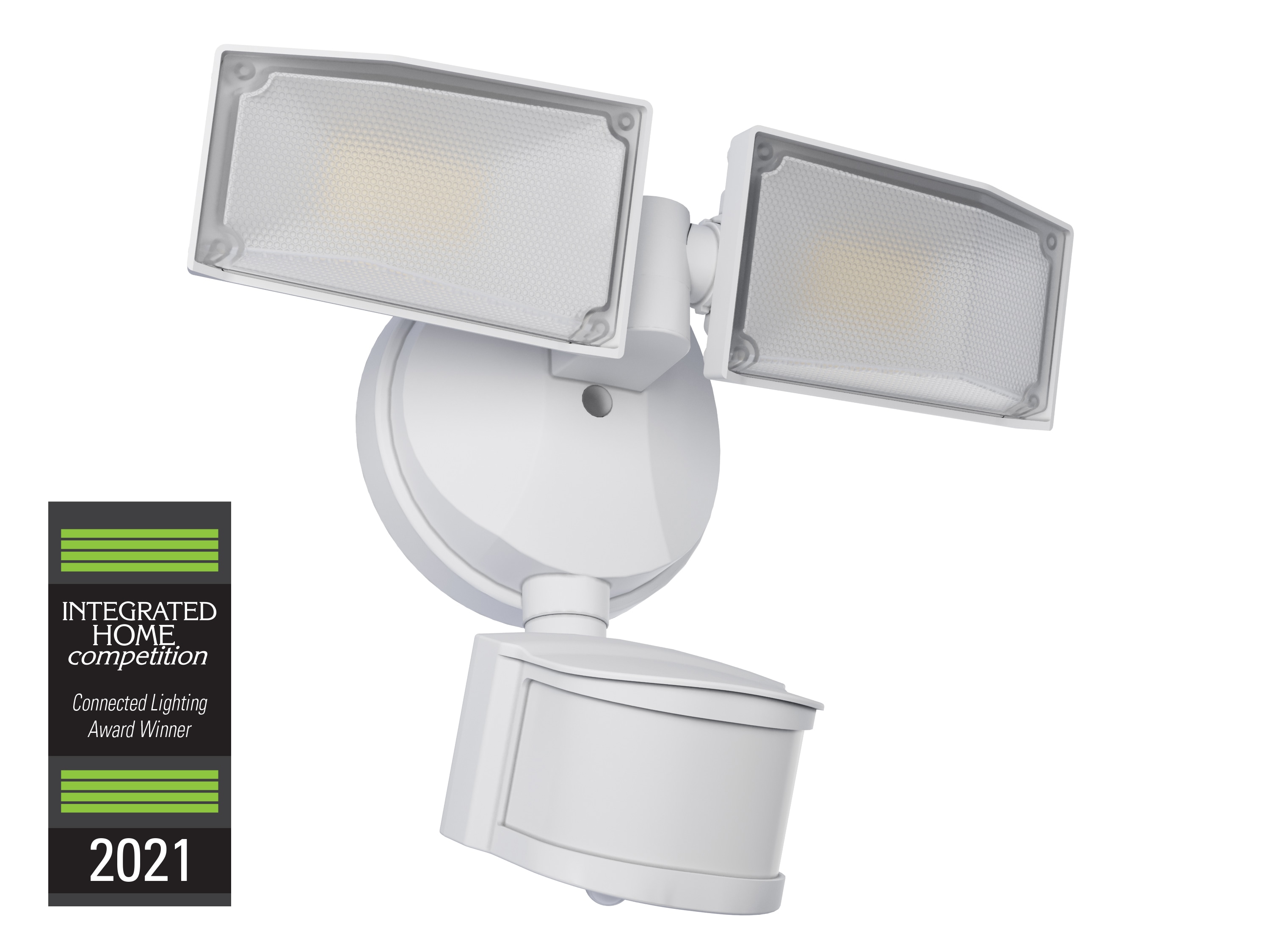 Good Lighting 240-Degree 28-Watt Hardwired LED White 2-Head Motion-Activated Flood Light with Timer 2250-Lumen in the Motion-Sensor Flood Lights department at Lowes.com