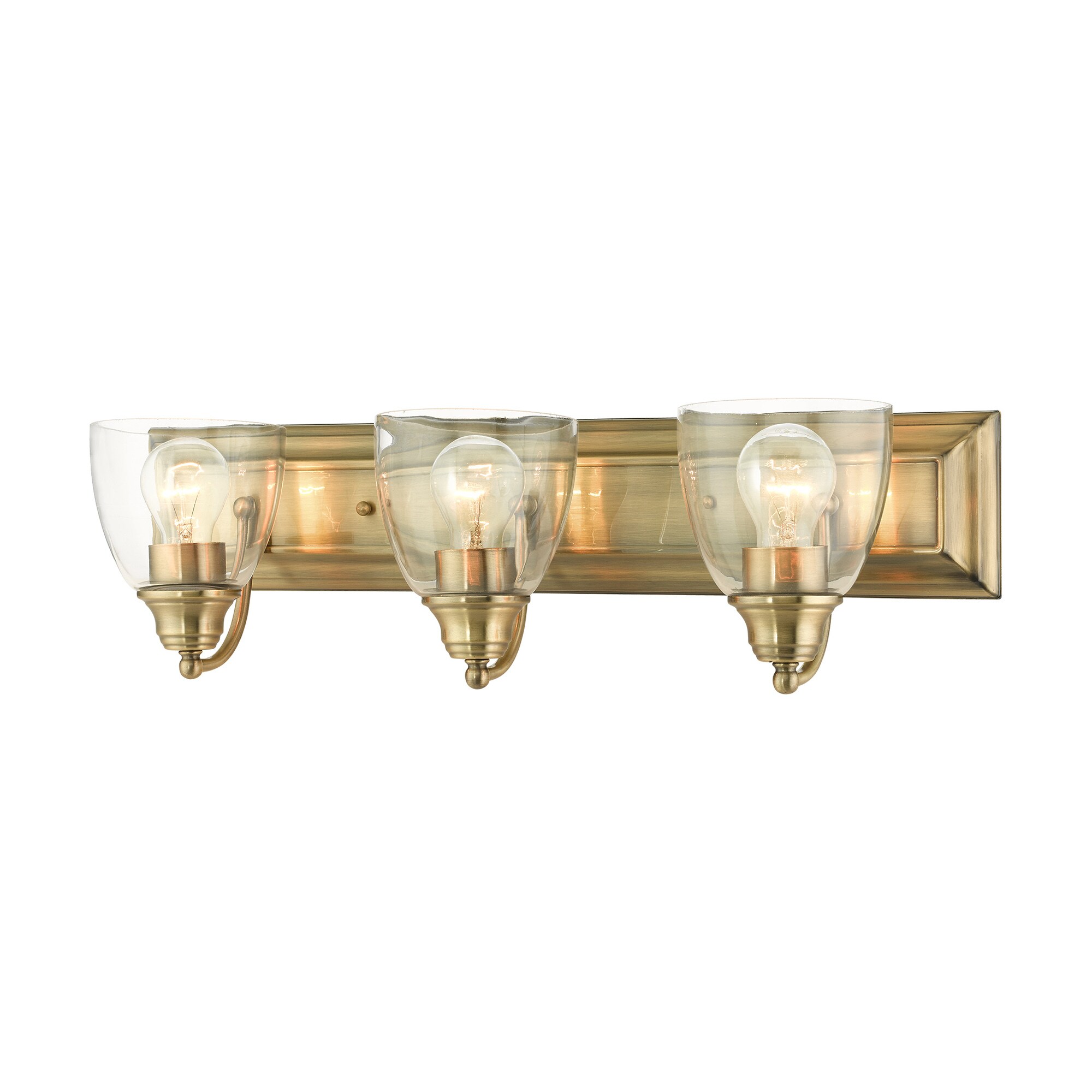 Livex Lighting 17073-01 Birmingham 24-in 3 -Light Antique Brass Transitional Vanity light