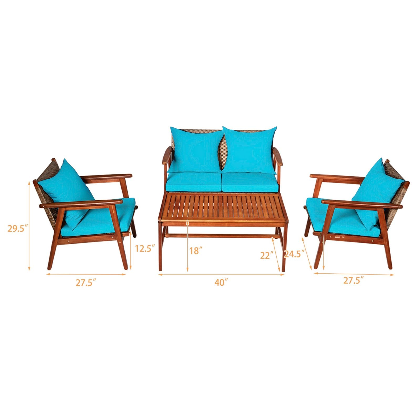 WELLFOR OUS68969TU+ Patio-Conversation-Sets - View #2
