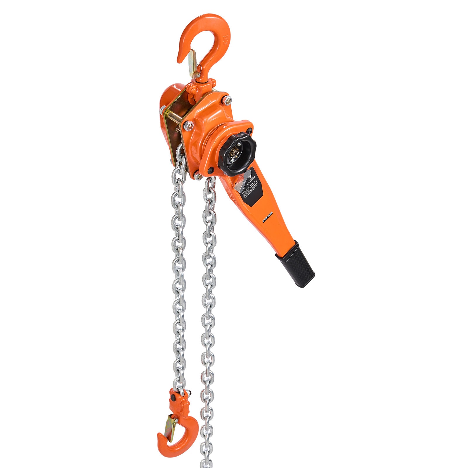 GIVIMO 1.5T Manual Lever Chain Hoist 3300-lb 20-ft Heavy Duty G80 Alloy Steel Chain with Dual Pawl Mechanical Brake 360-Degree Rotating Hooks for Warehouse Construction Garage